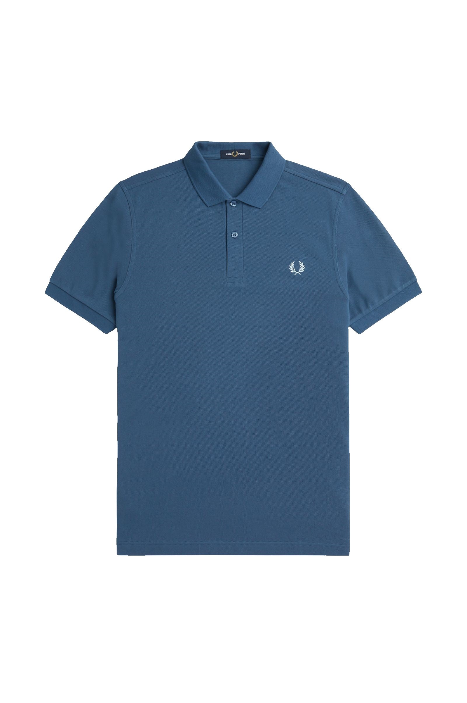 Fred Perry Slim Fit Plain Polo Midnight Blue / Light Ice