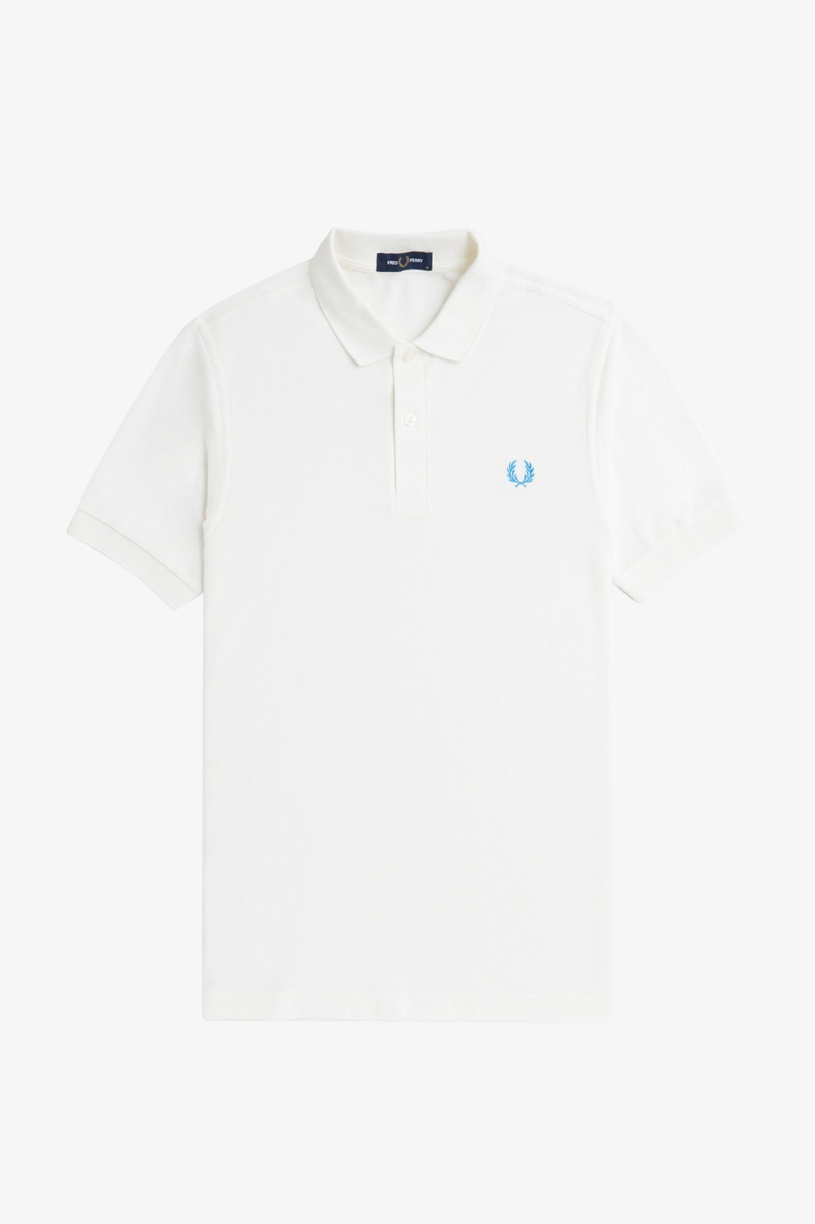 Fred Perry Slim Fit Plain Polo Snow White / Ocean