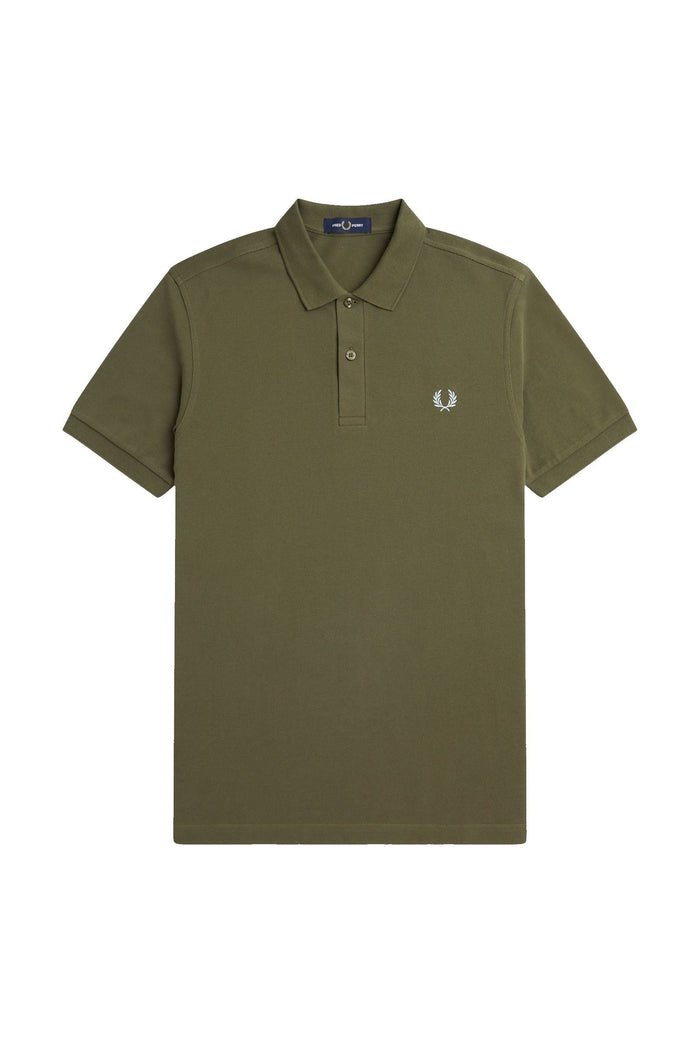 Fred Perry Slim Fit Plain Polo Uniform Green / Light Ice