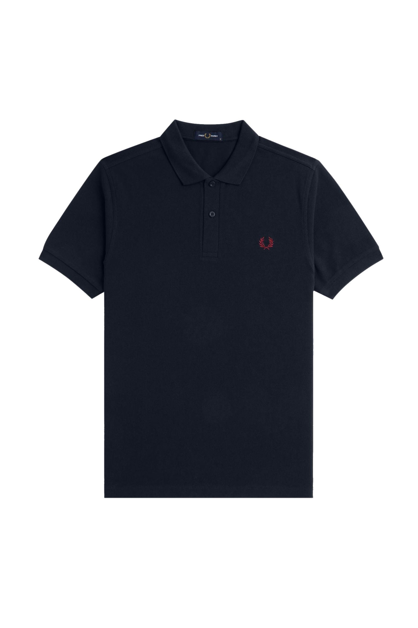Fred Perry Slim Fit Plain Polo Navy / Burnt Red