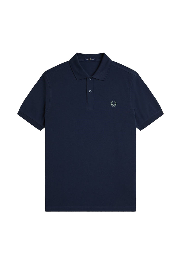 Fred Perry Slim Fit Plain Polo Dark Airforce / Bay Leaf
