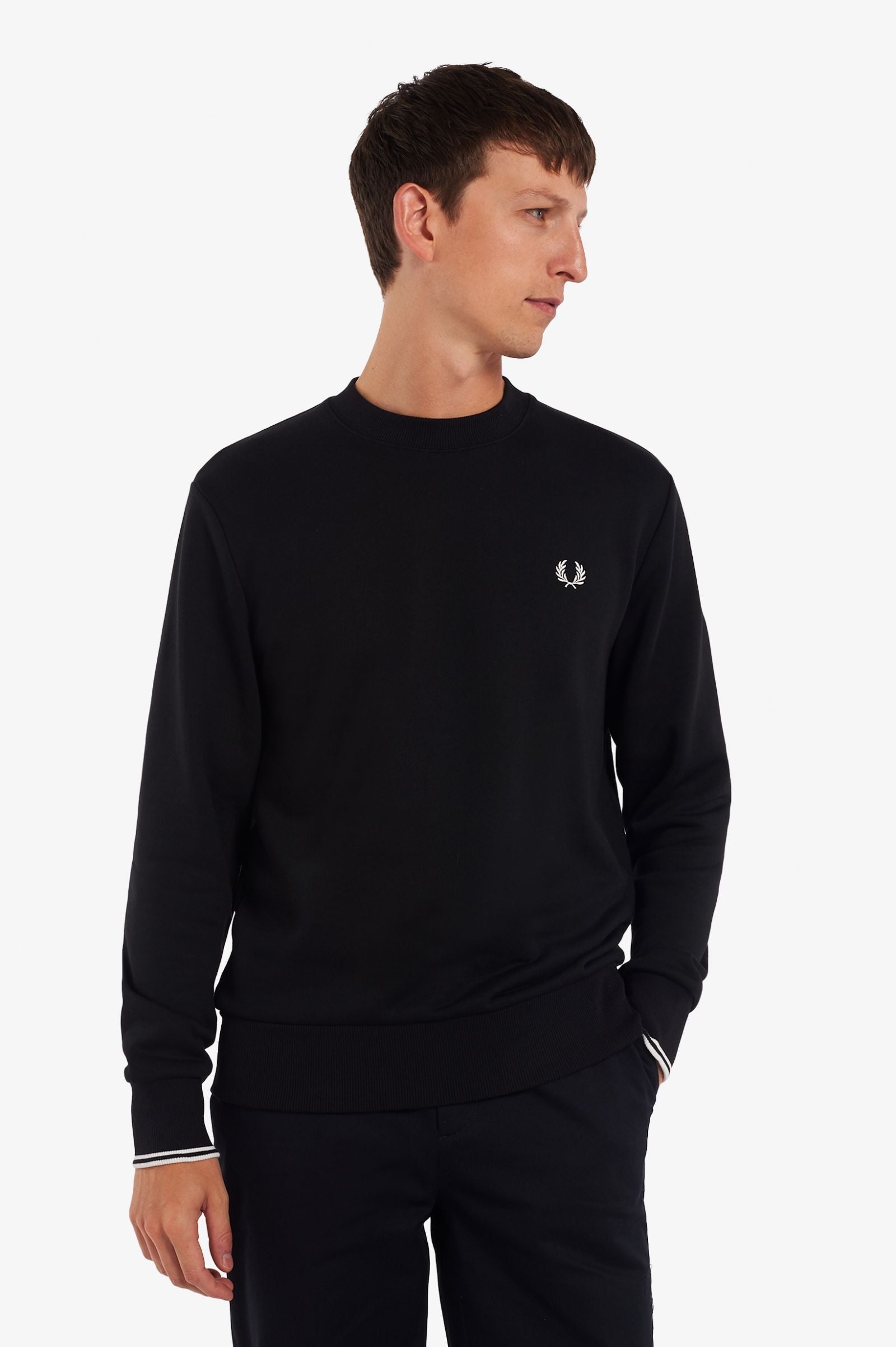 Fred Perry Crew Neck Sweatshirt Black