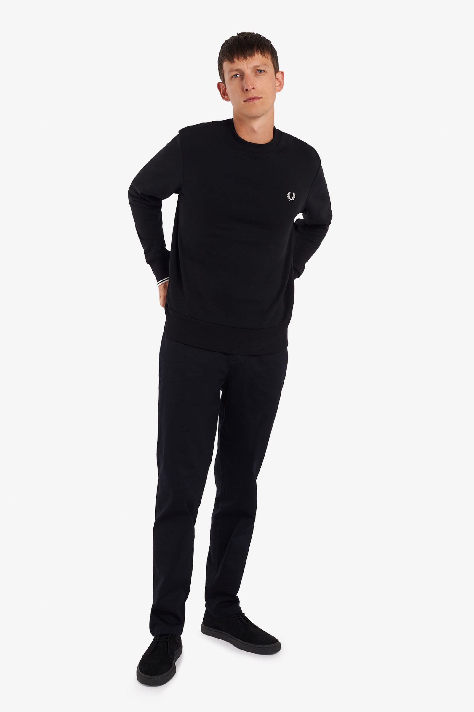 Fred Perry Crew Neck Sweatshirt Black