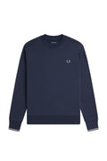 Fred Perry Crew Neck Sweatshirt Dark Airforce / Light Ice / Bay Leaf