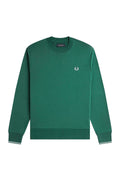 Fred Perry Crew Neck Sweatshirt Sport Green / Track Blue