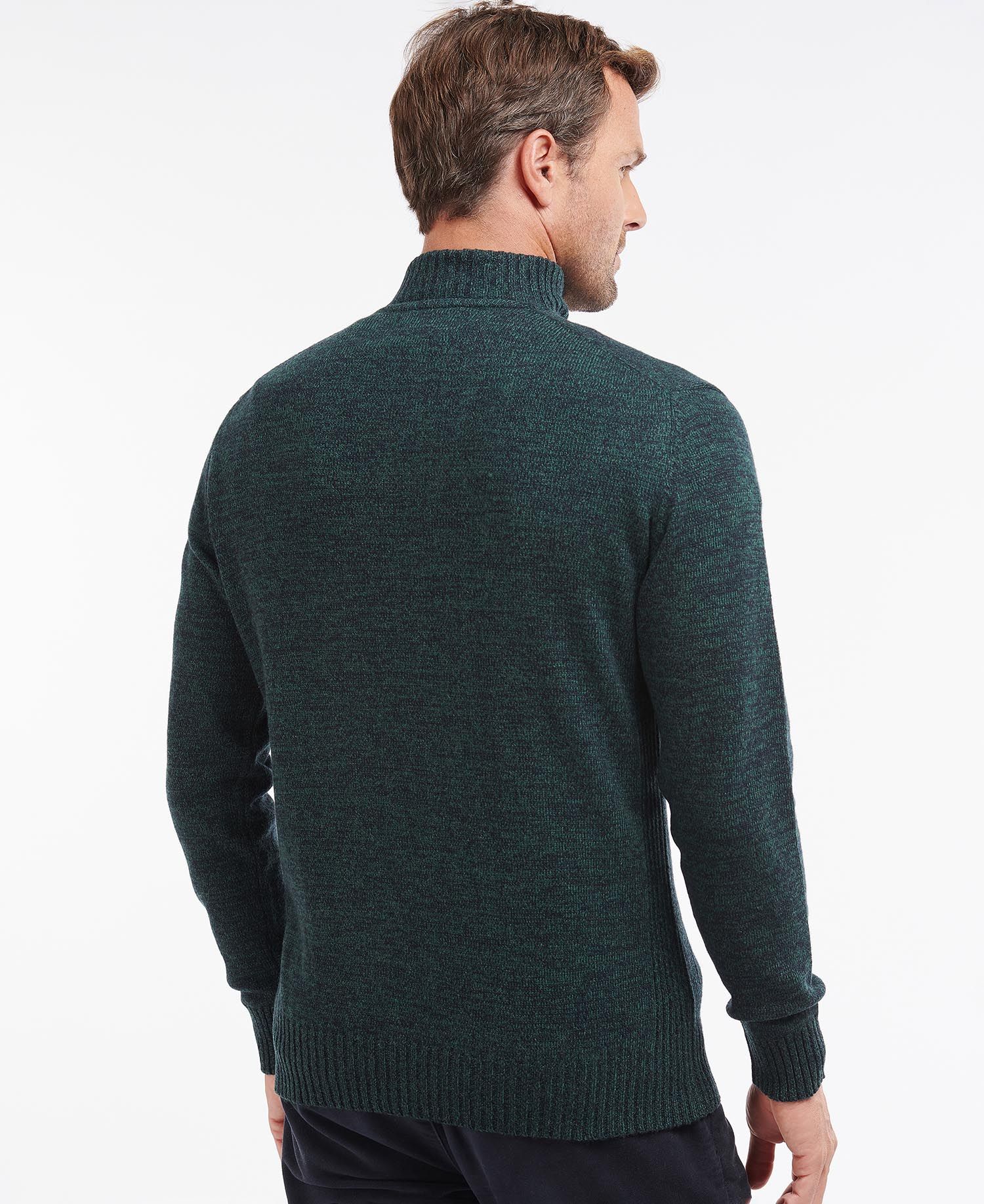 Barbour Essential Lambswool Half Zip Mid Olive