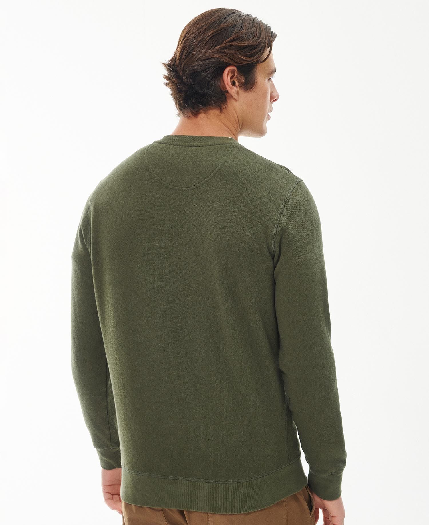 Barbour Prep Logo Crew Sweatshirt Olive
