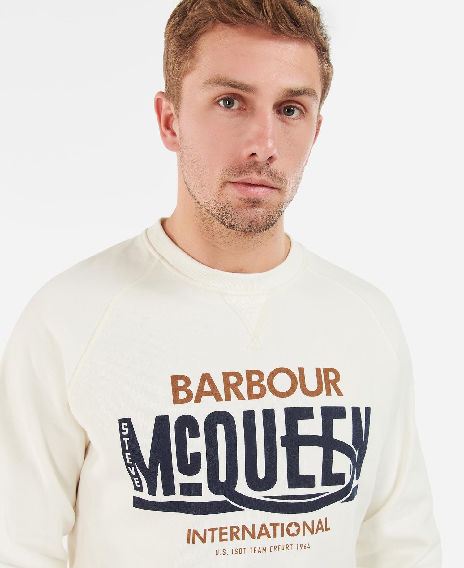 Barbour International Randall Crew Sweatshirt Whisper White