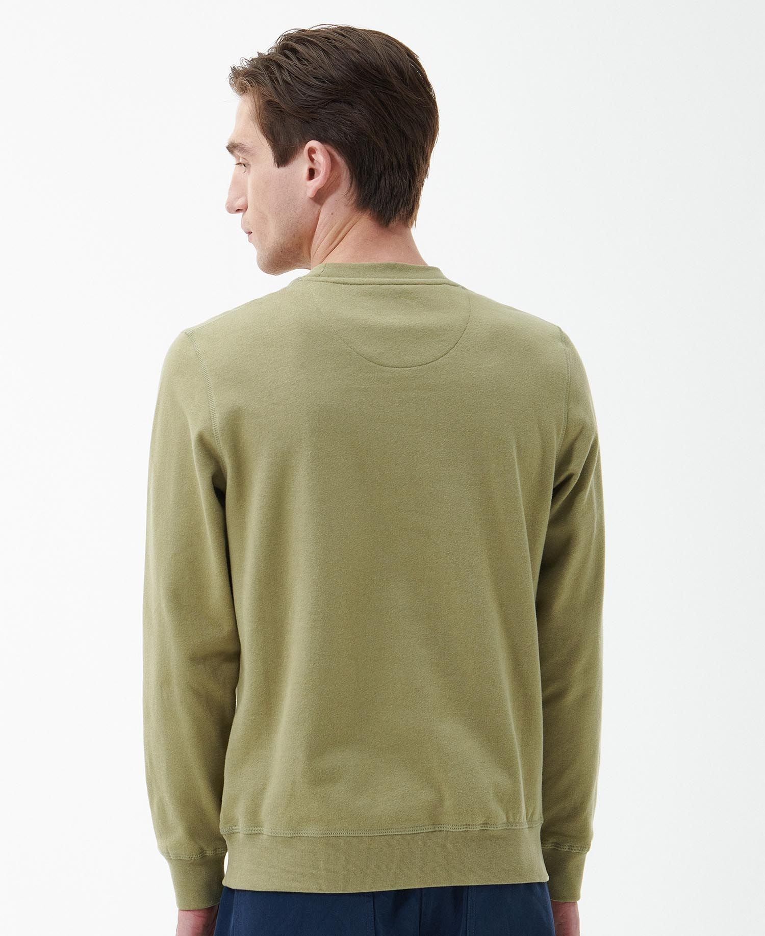 Barbour Debson Crew Neck Sweatshirt Bleached Olive