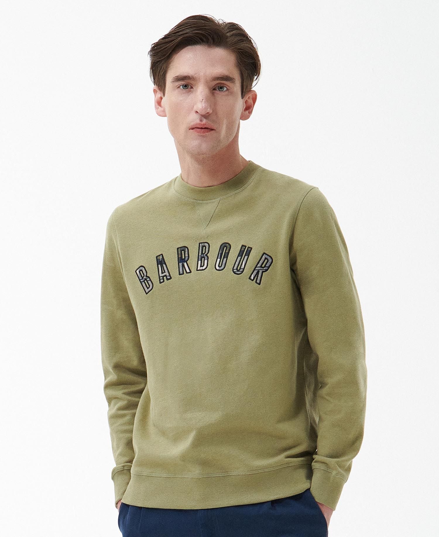 Barbour Debson Crew Neck Sweatshirt Bleached Olive