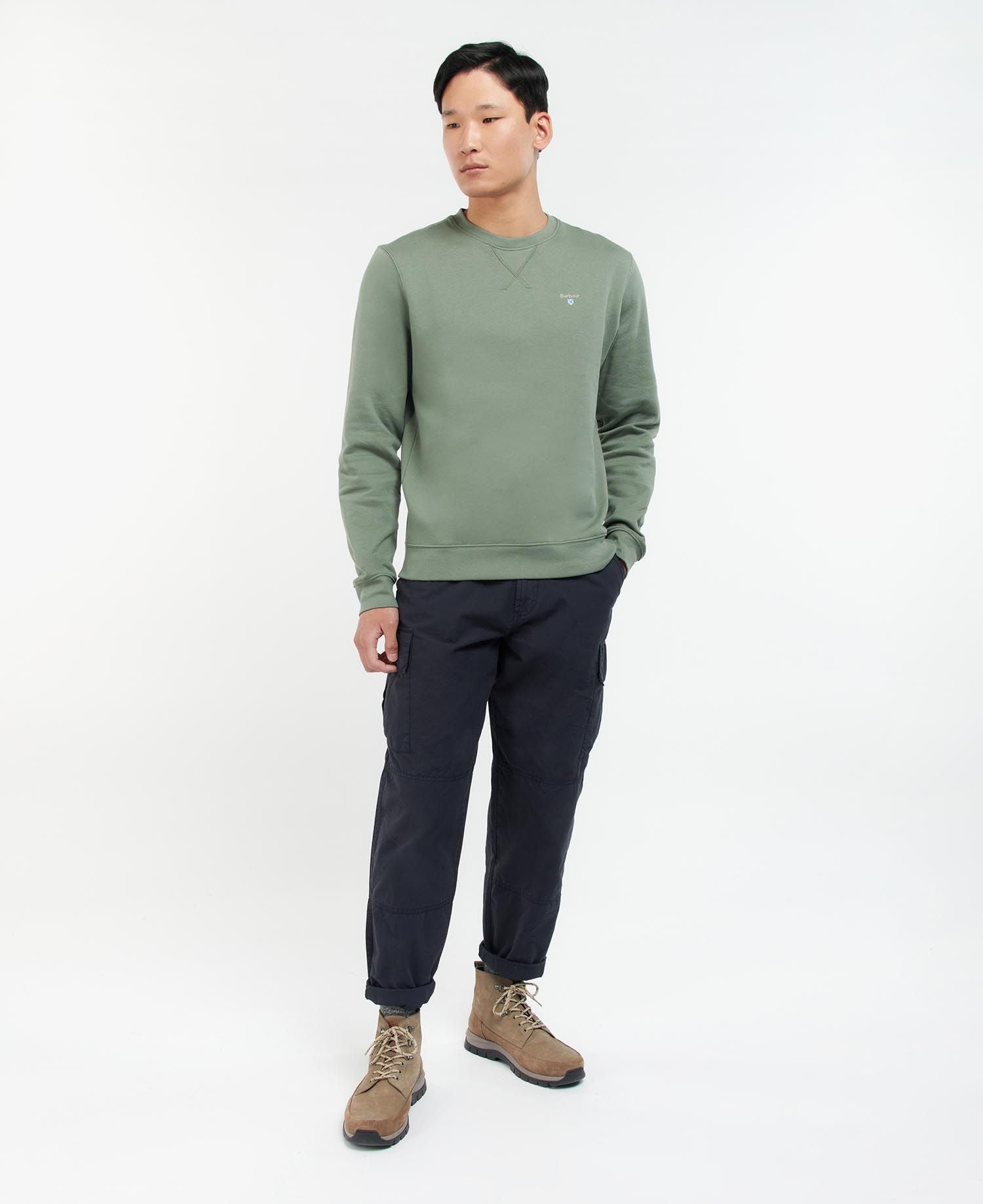 Barbour Ridsdale Crew-Neck Sweatshirt Agave Green