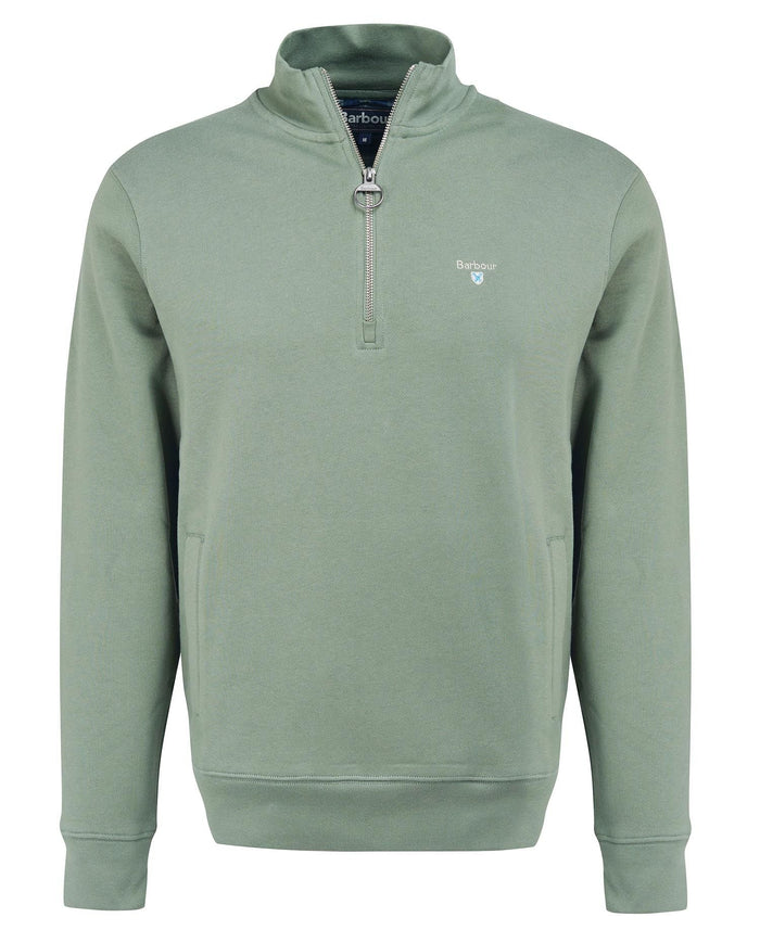 Barbour Pullover Rothley Half Zip Agave Green