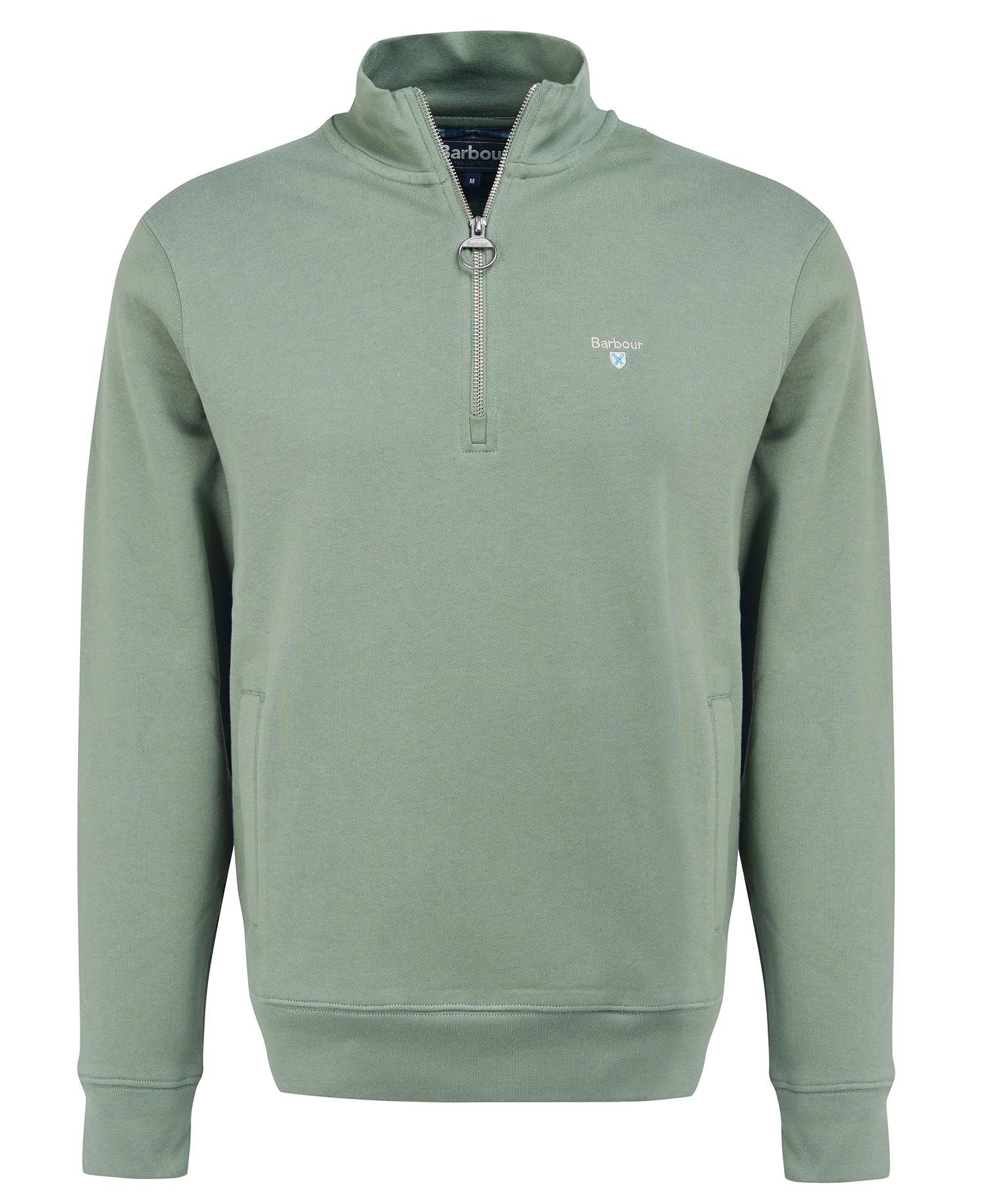 Barbour Pullover Rothley Half Zip Agave Green