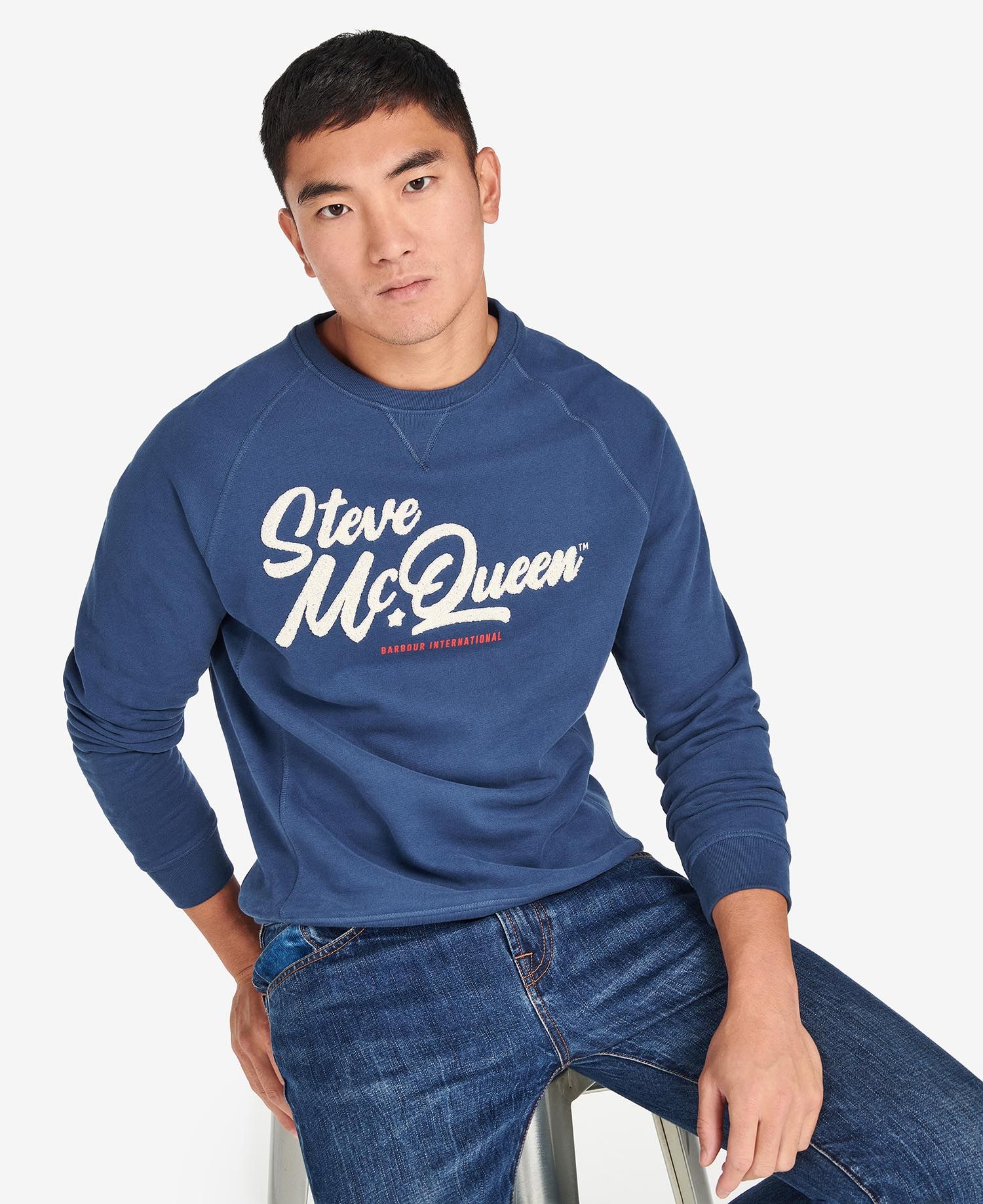 Barbour International Holts Graphic Sweatshirt Insignia Blue