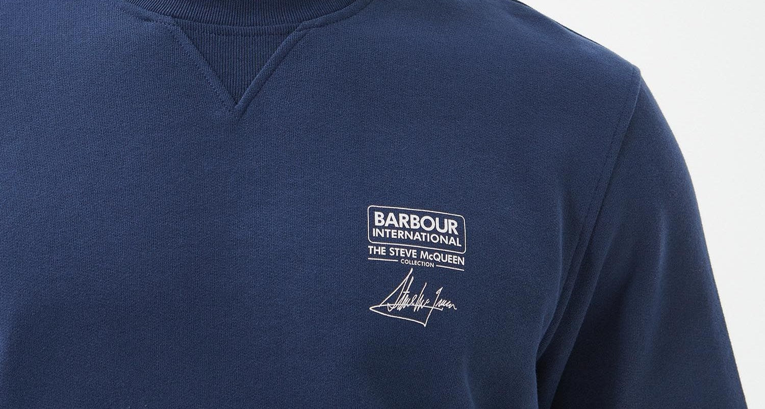 Barbour International Watch Crew Neck Sweatshirt Oxford Navy