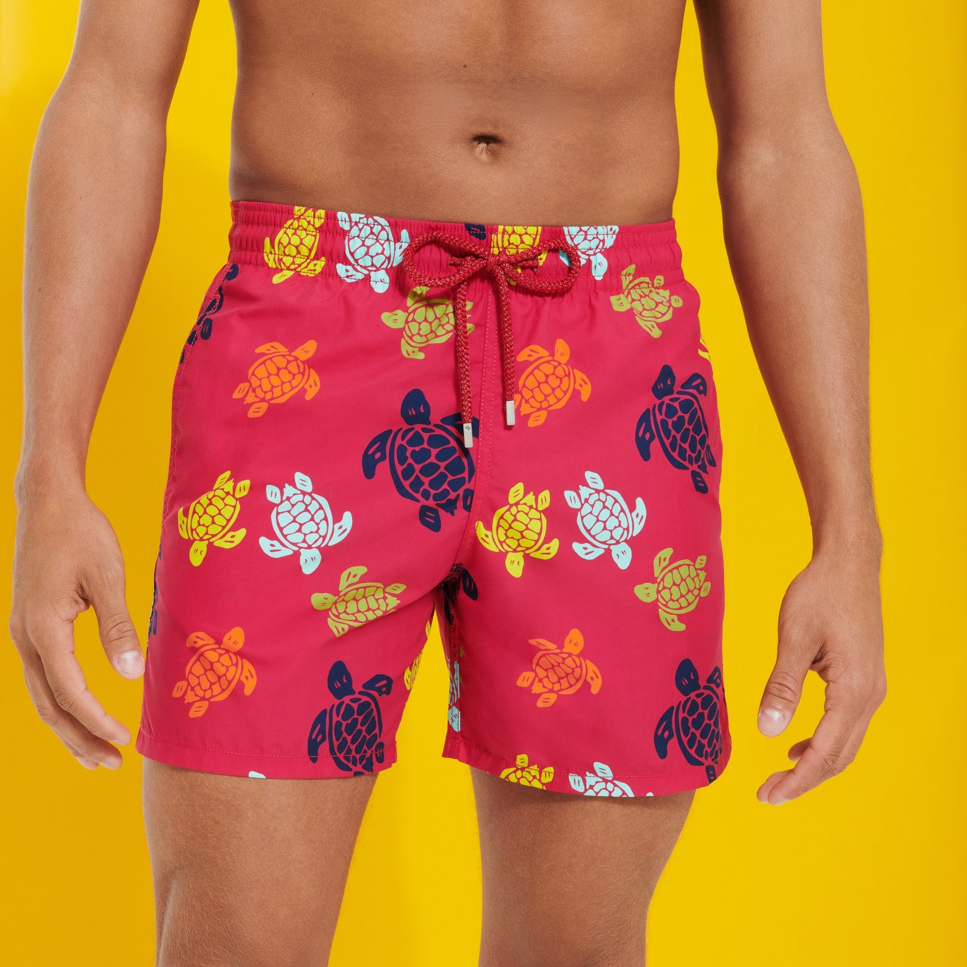 Vilebrequin Moorea Swim Shorts Ronde Des Tortues Burgundy
