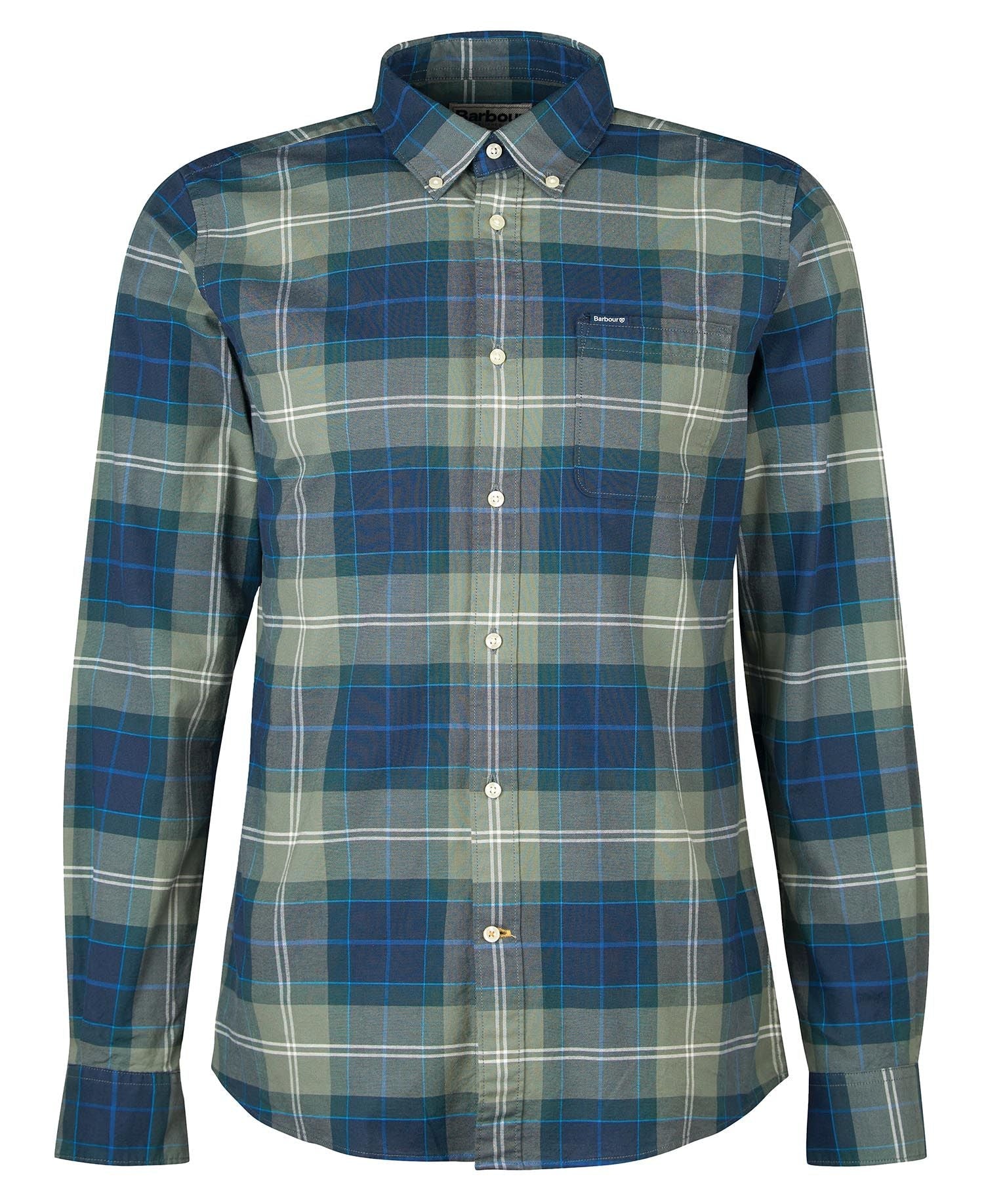 Barbour Lewis Tailored Shirt Kielder Blue Tartan