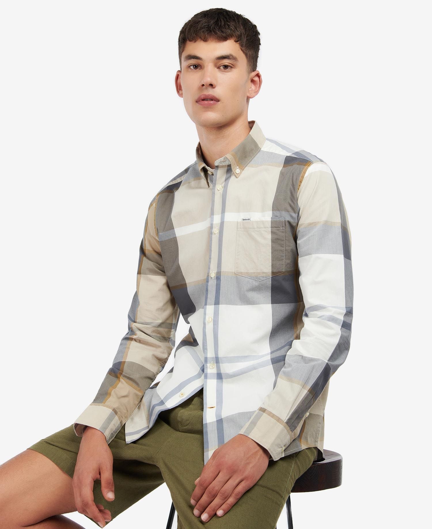 Barbour Harris Tailored Shirt Amble Sand Tartan
