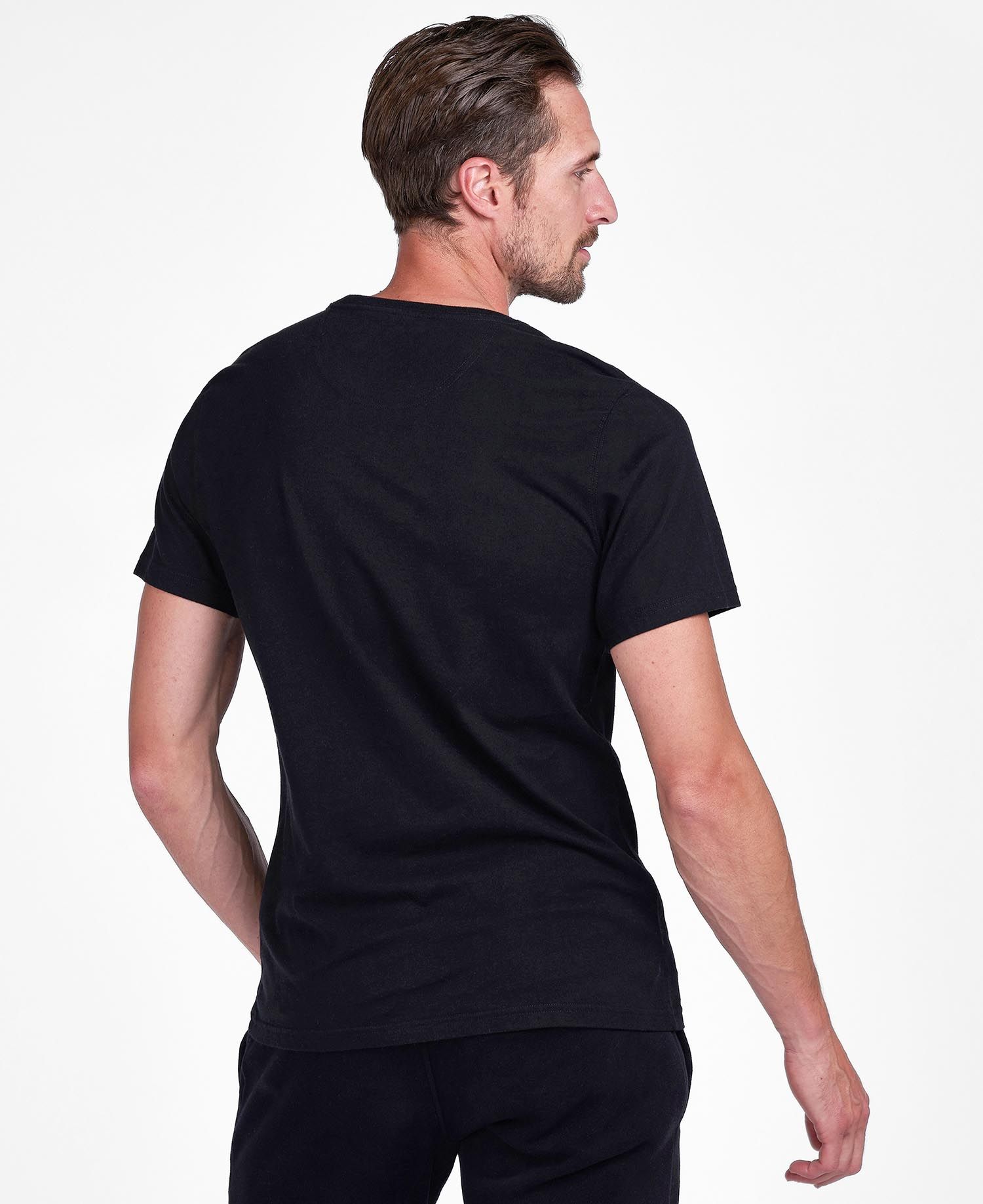 Barbour International Essential Large Logo T-Shirt Black Yellow