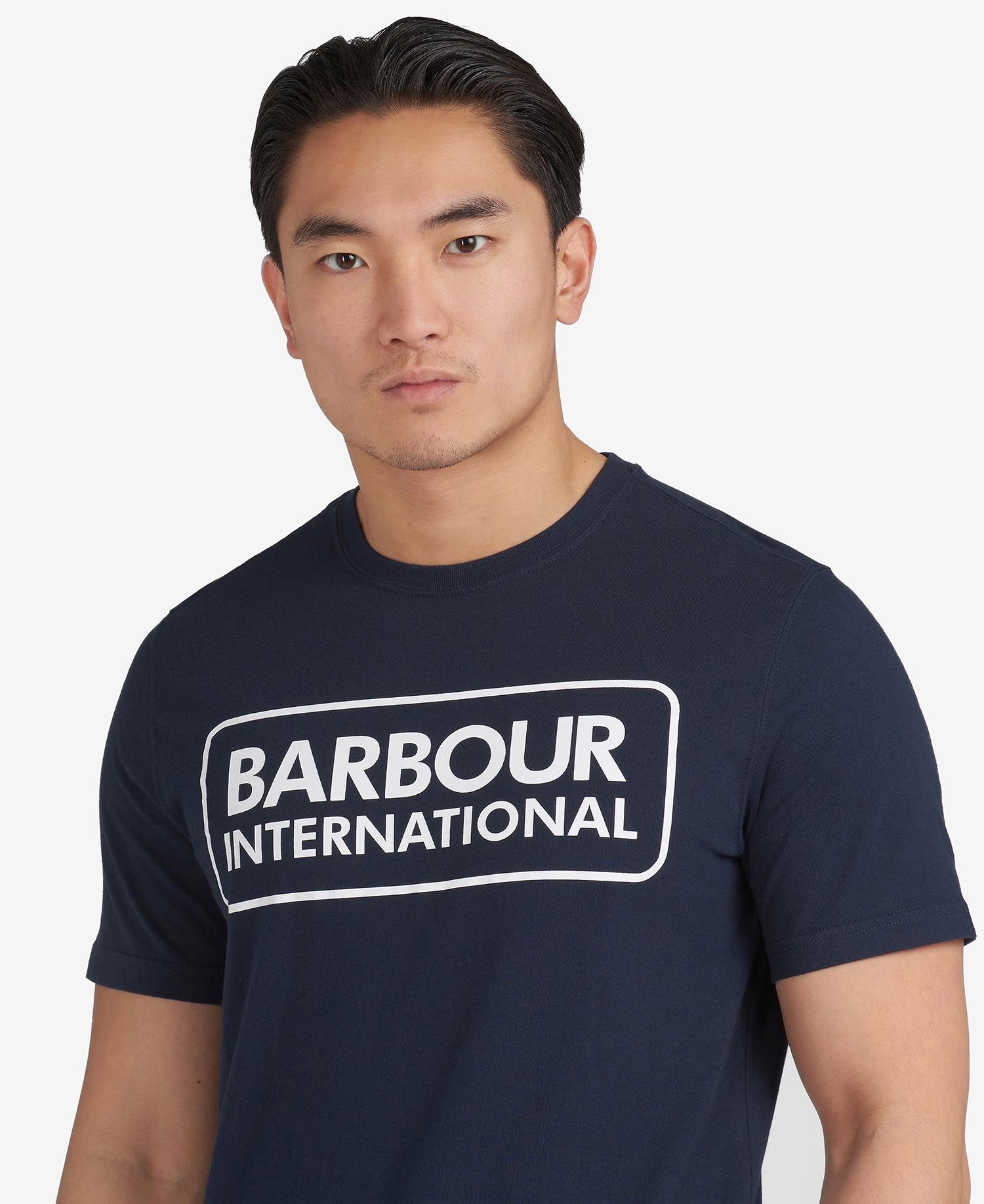 Barbour International Essential Large Logo T-Shirt Navy