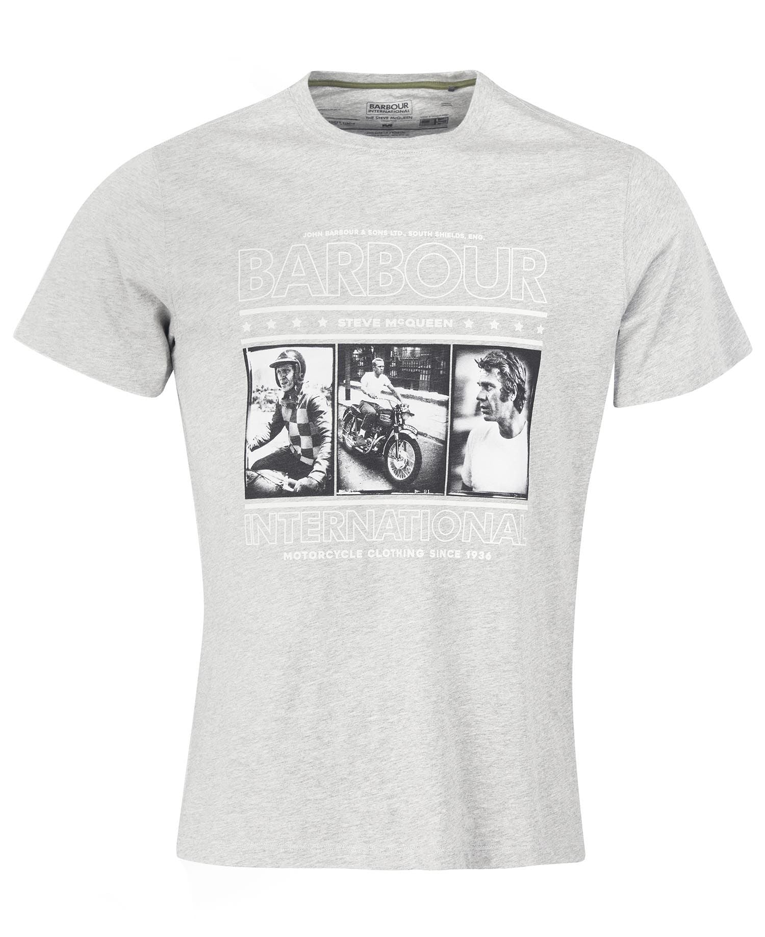Barbour International SMQ Reel T-Shirt Grey Marl