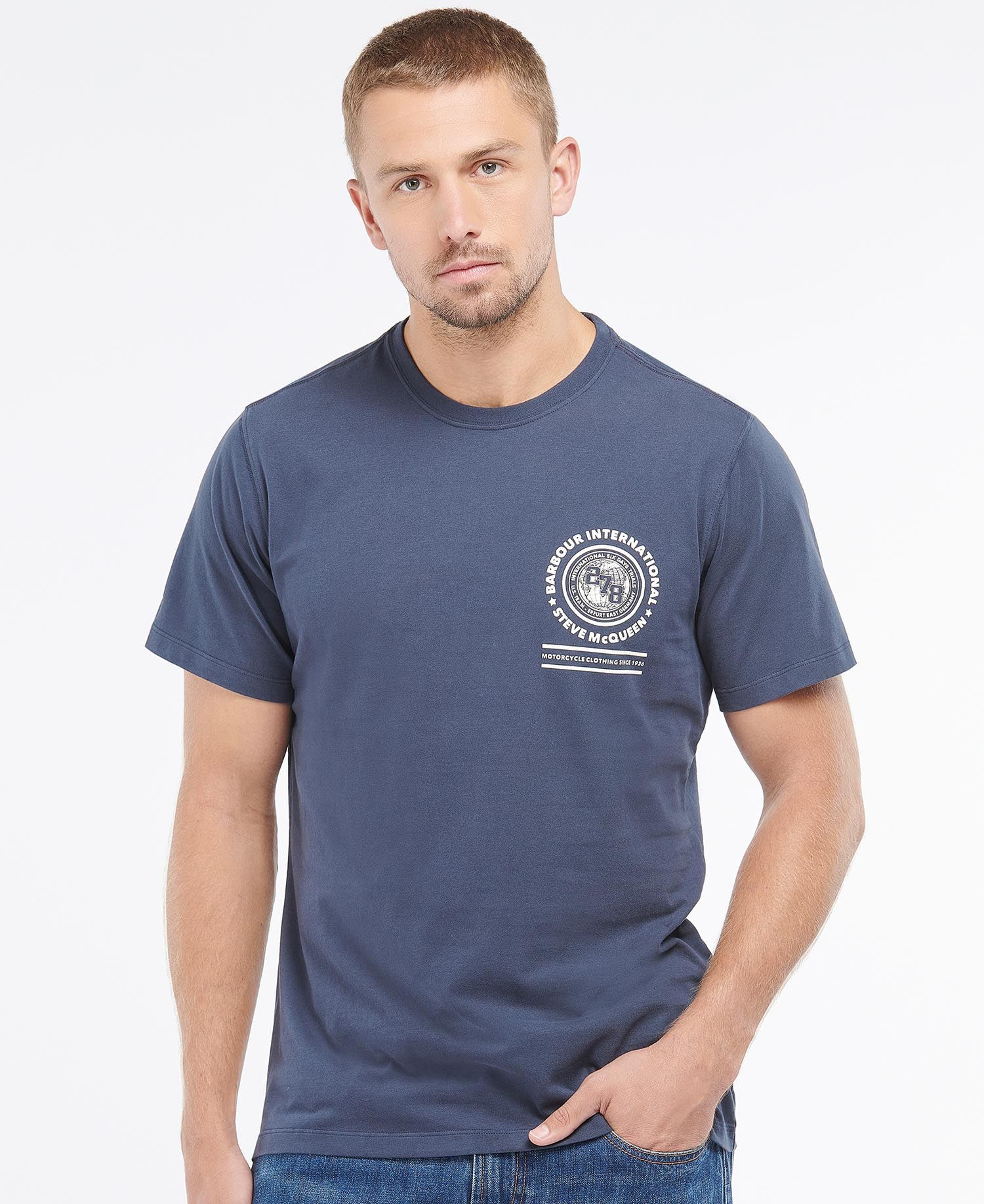 Barbour International SMQ Victor T-Shirt Navy