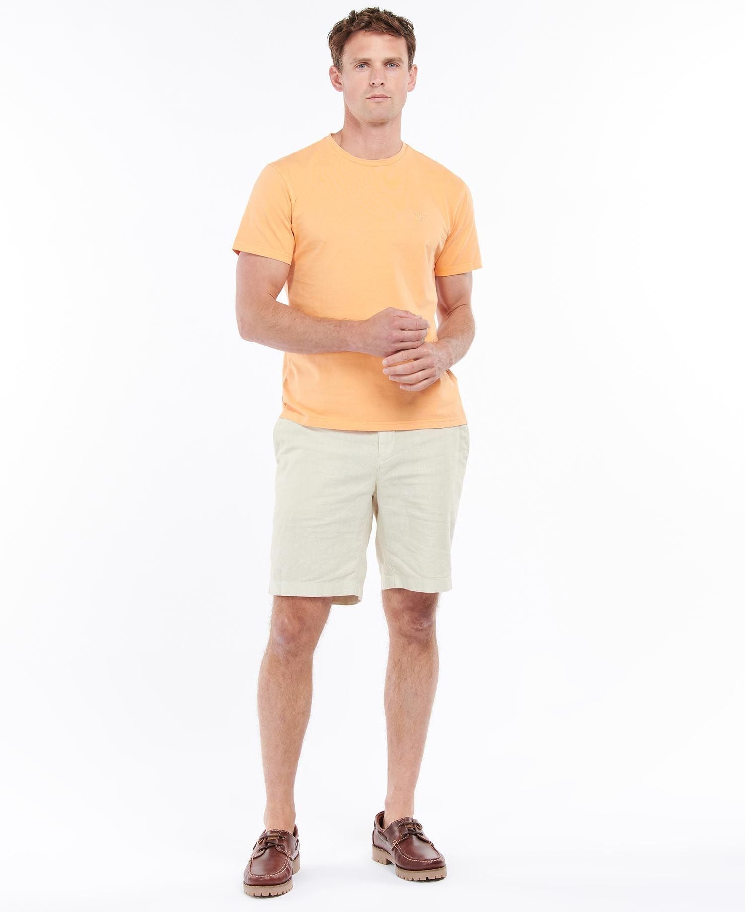 Barbour Garment Dyed T-Shirt Coral Sands