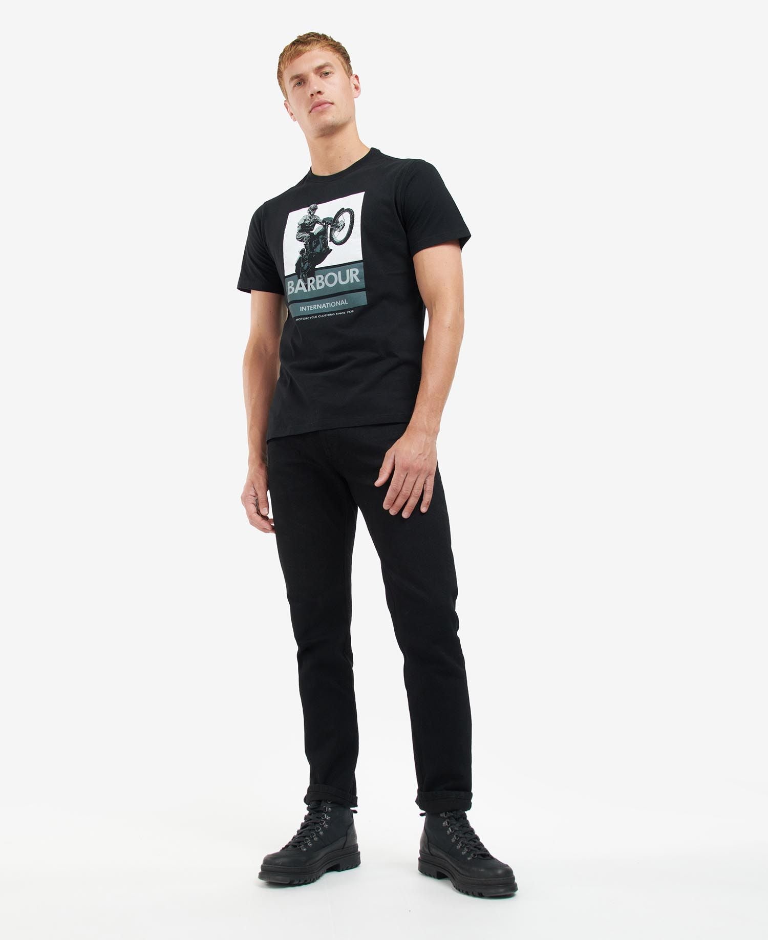 Barbour International Archie Graphic-Print T-Shirt Black