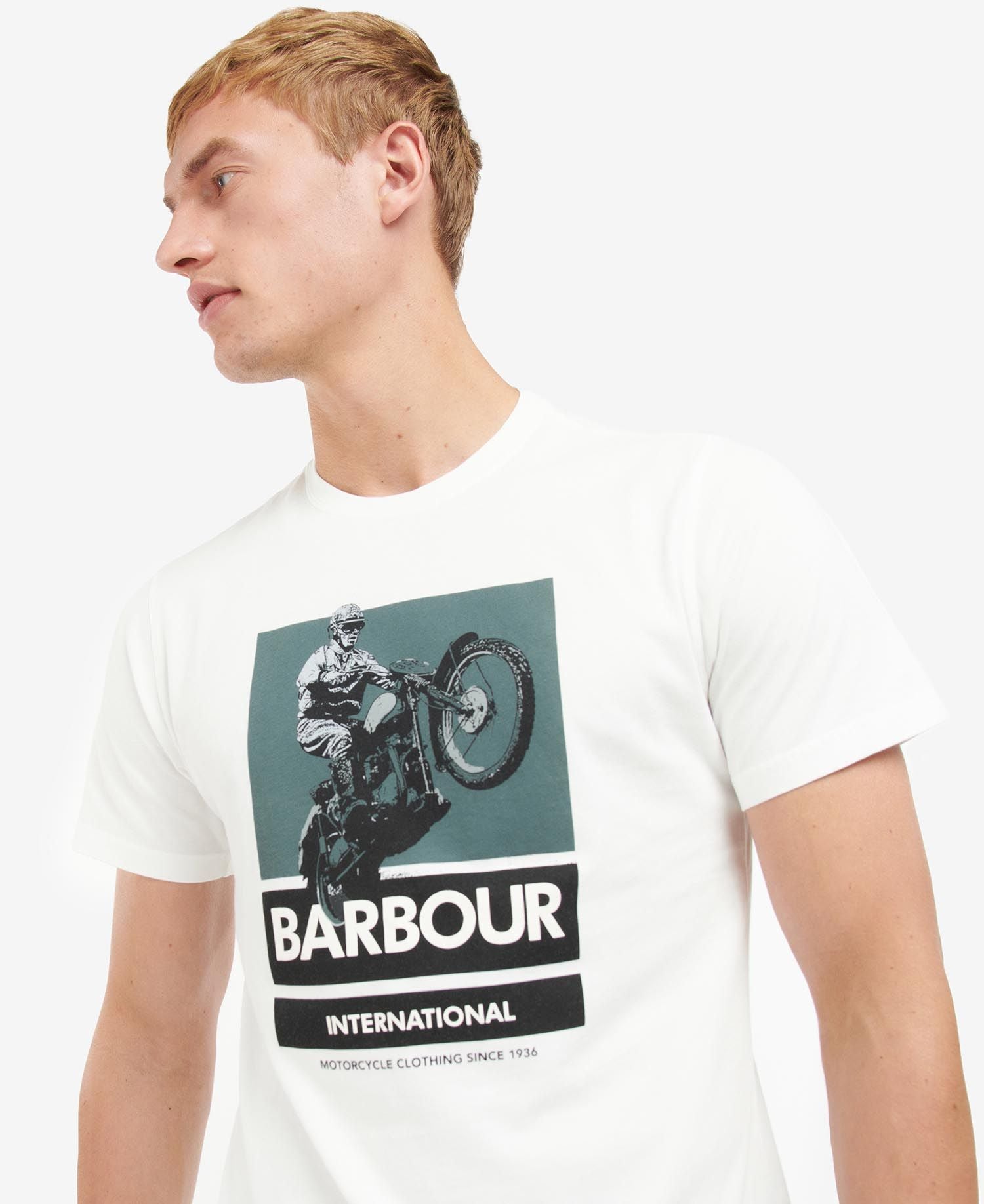 Barbour International Archie Graphic-Print T-Shirt Whisper White
