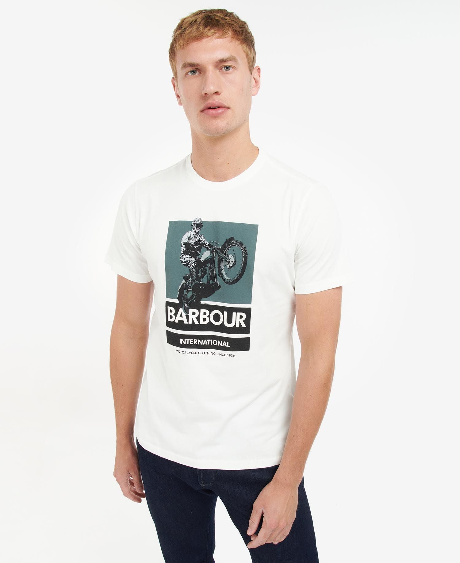 Barbour International Archie Graphic-Print T-Shirt Whisper White