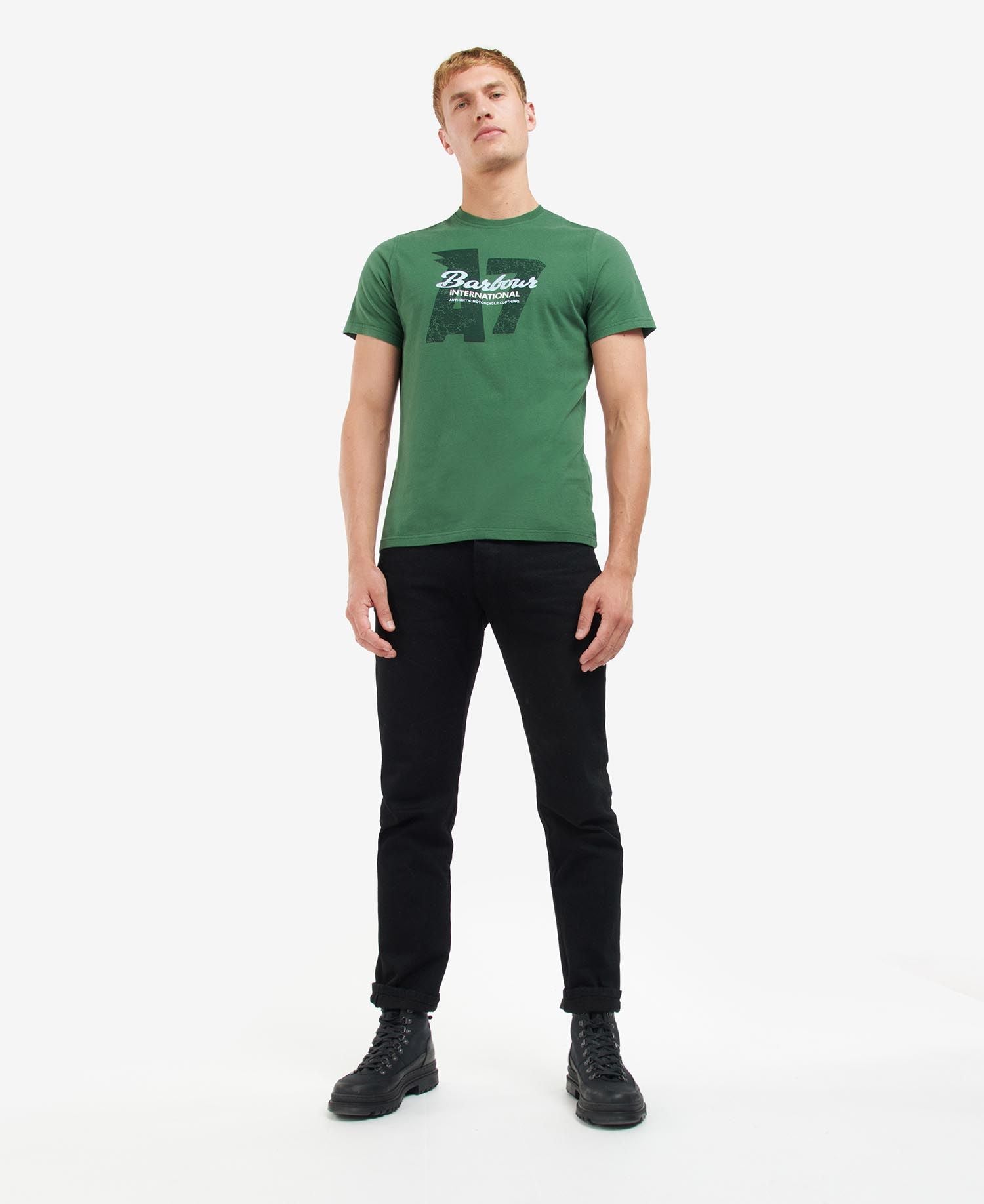 Barbour International Vantage Graphic-Print T-Shirt Racing Green