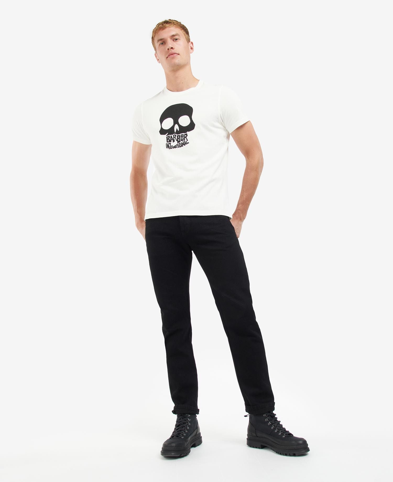 Barbour International Vantage Graphic-Print T-Shirt Whisper White