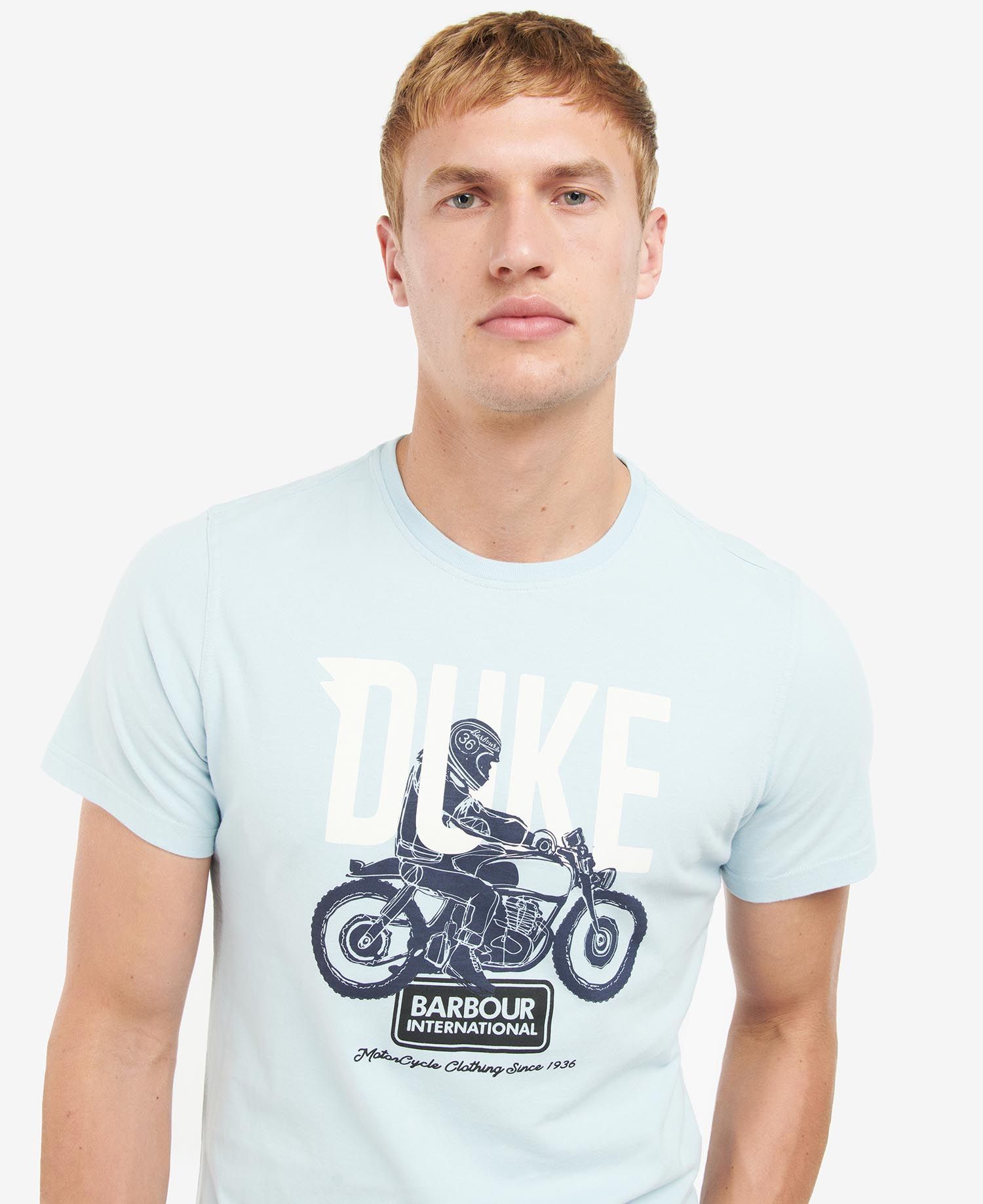 Barbour International Thrift Graphic-Print T-Shirt Pale Sky