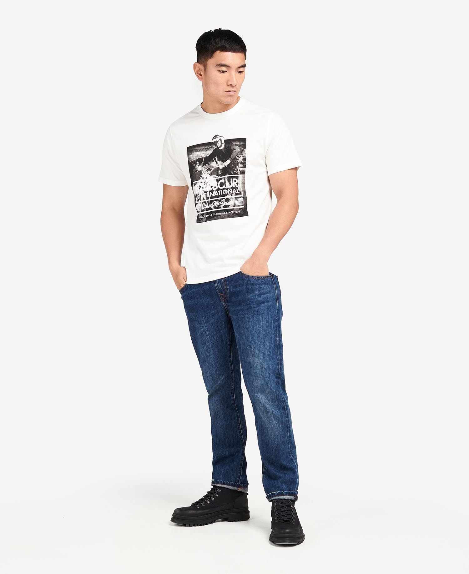 Barbour International Morris Graphic T-Shirt Whisper White
