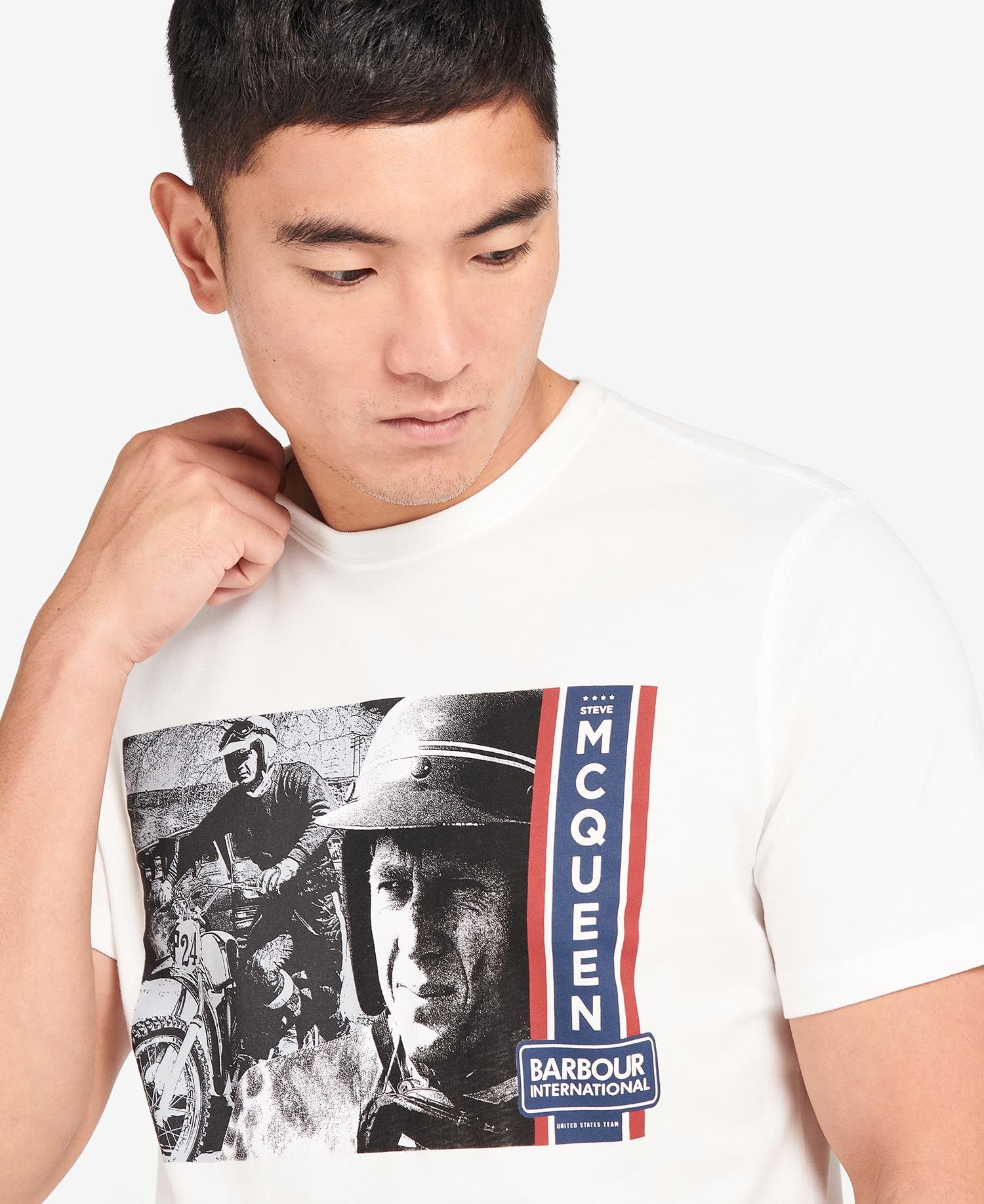 Barbour International Harris Graphic T-Shirt Whisper White