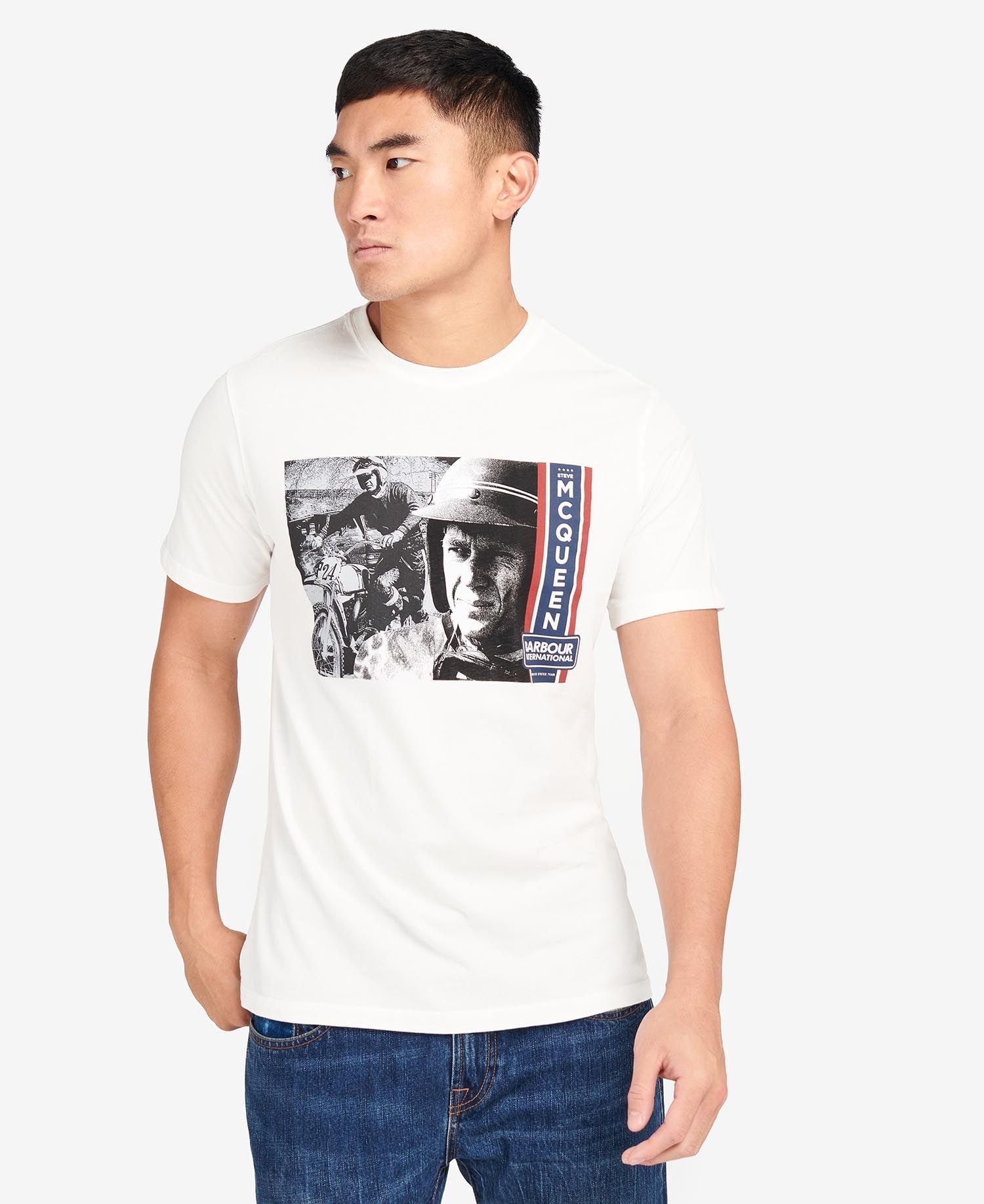 Barbour International Harris Graphic T-Shirt Whisper White