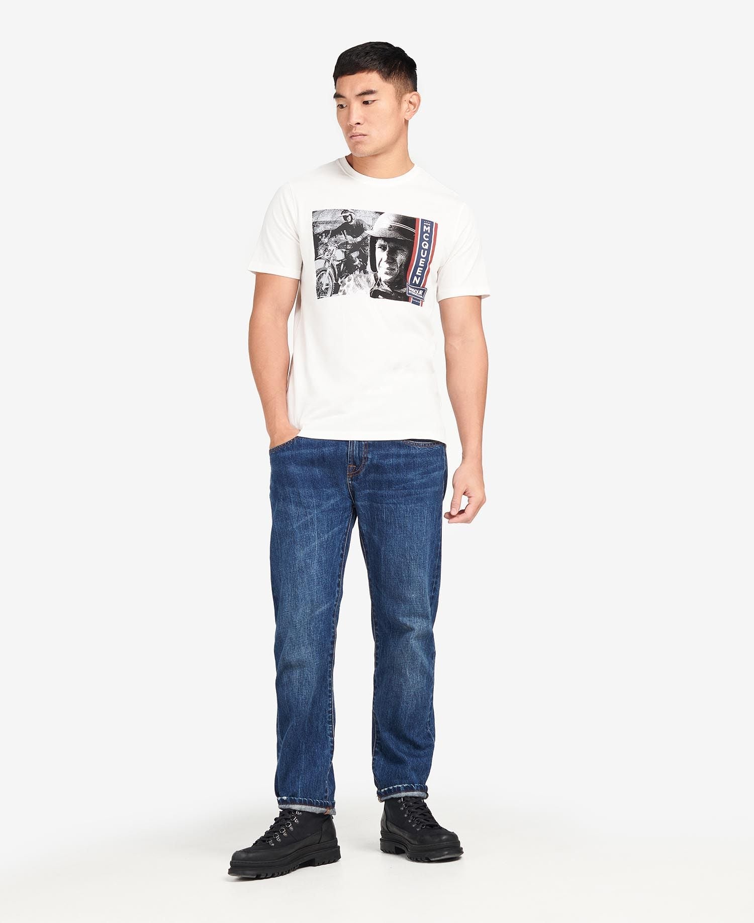 Barbour International Harris Graphic T-Shirt Whisper White