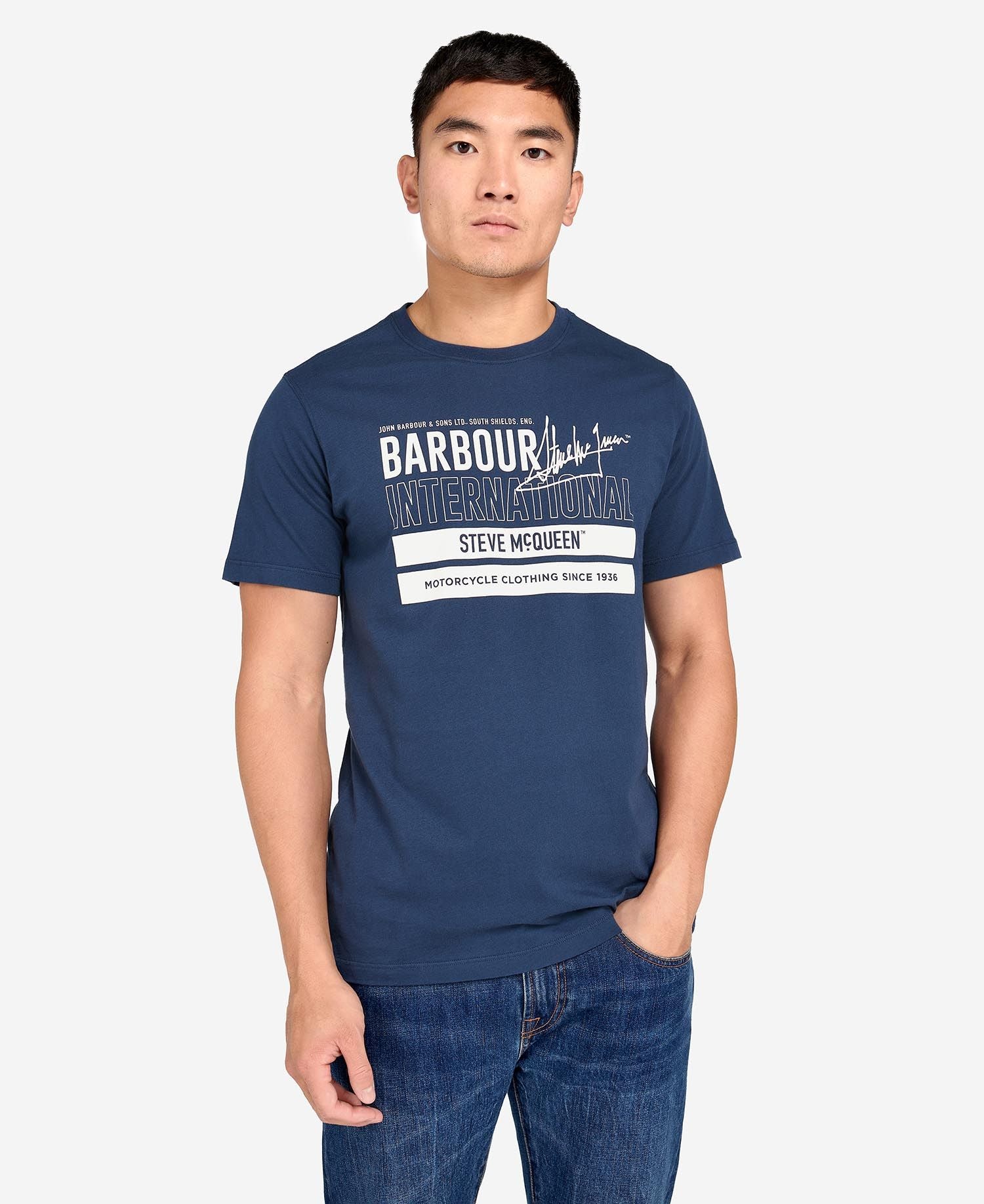 Barbour International Barry Graphic T-Shirt Insignia Blue