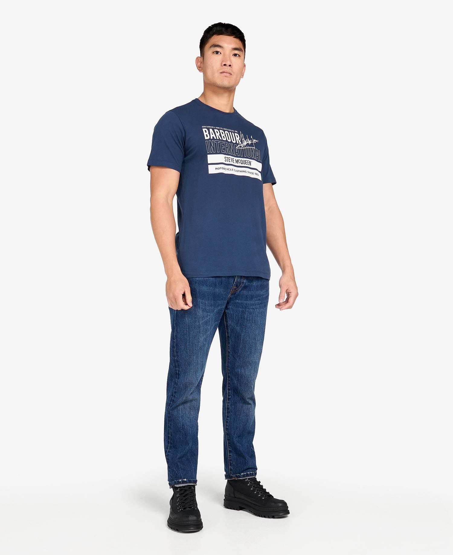 Barbour International Barry Graphic T-Shirt Insignia Blue