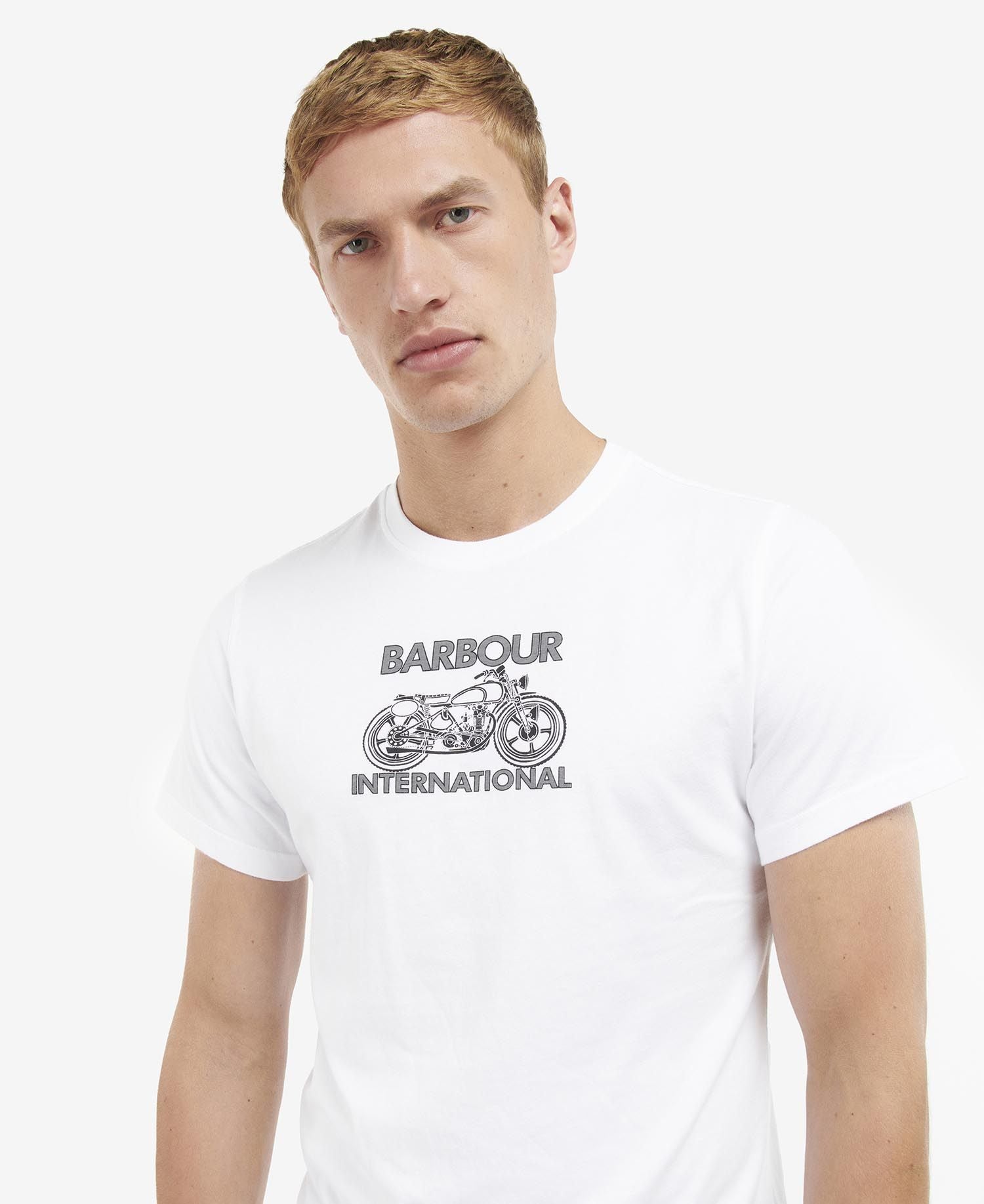 Barbour International Lens Graphic-Print T-Shirt White