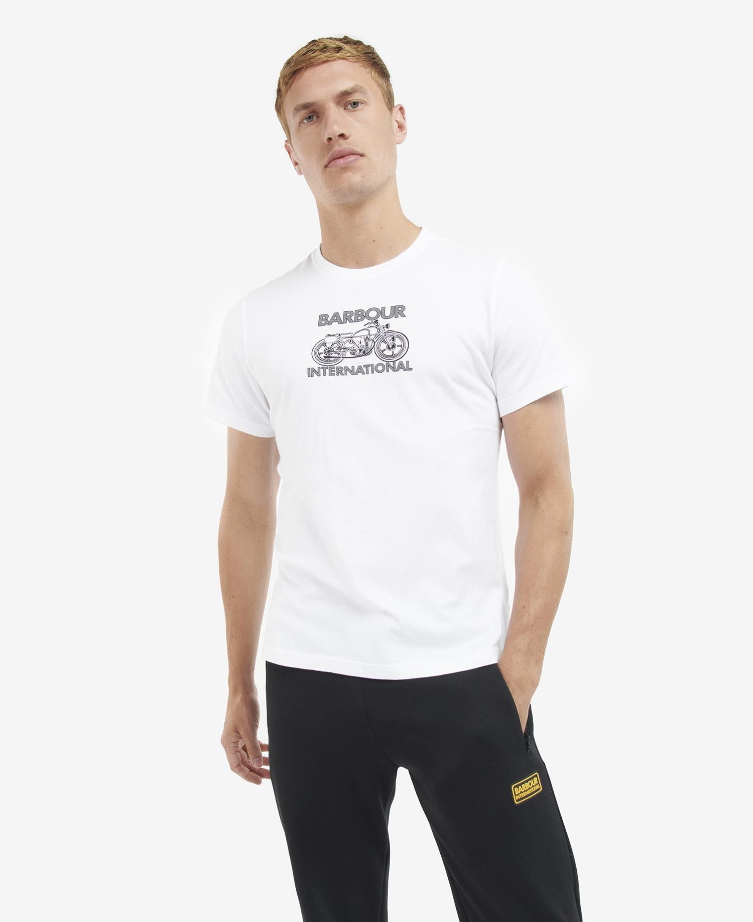Barbour International Lens Graphic-Print T-Shirt White