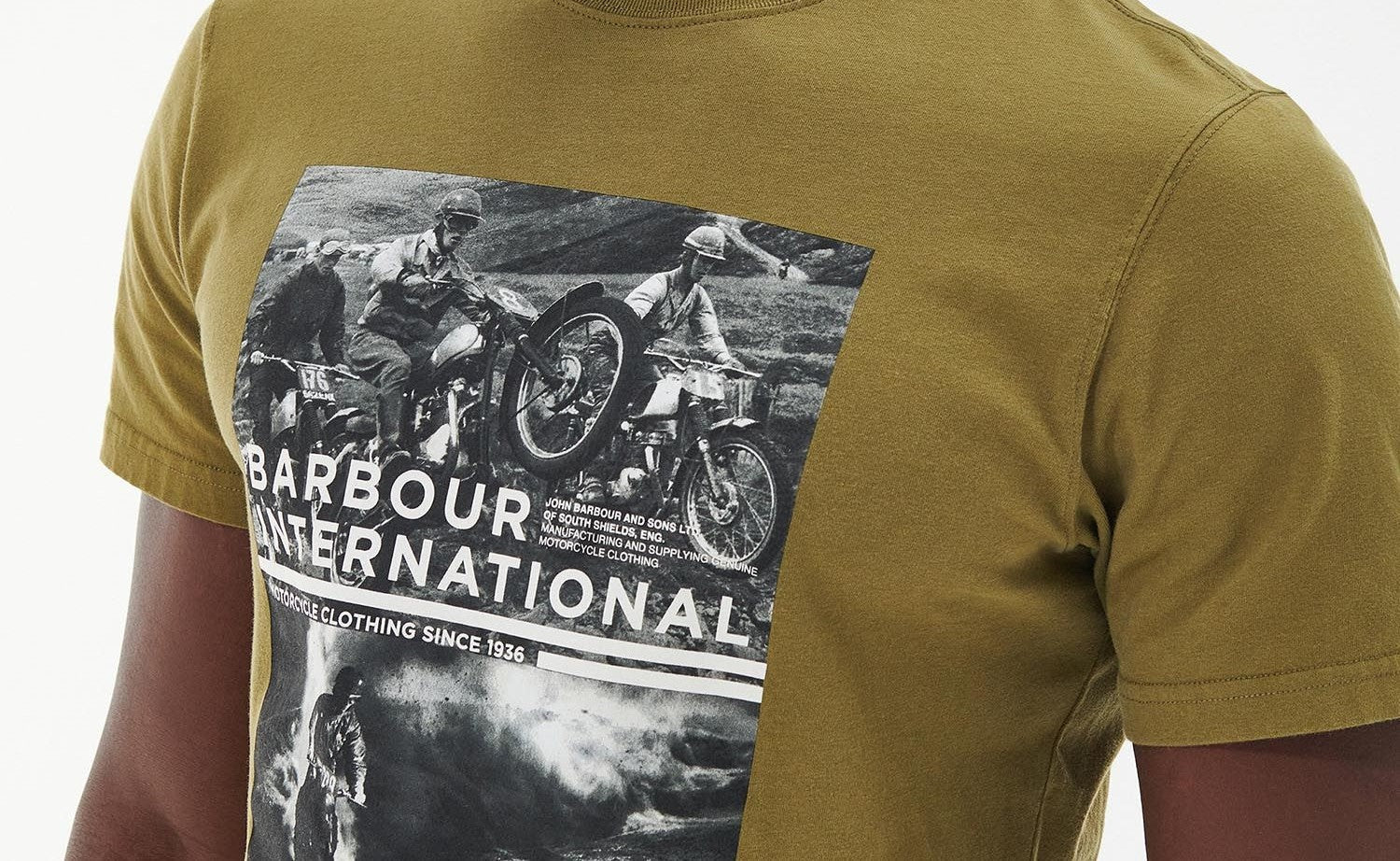 Barbour International Race T-Shirt Archive Olive