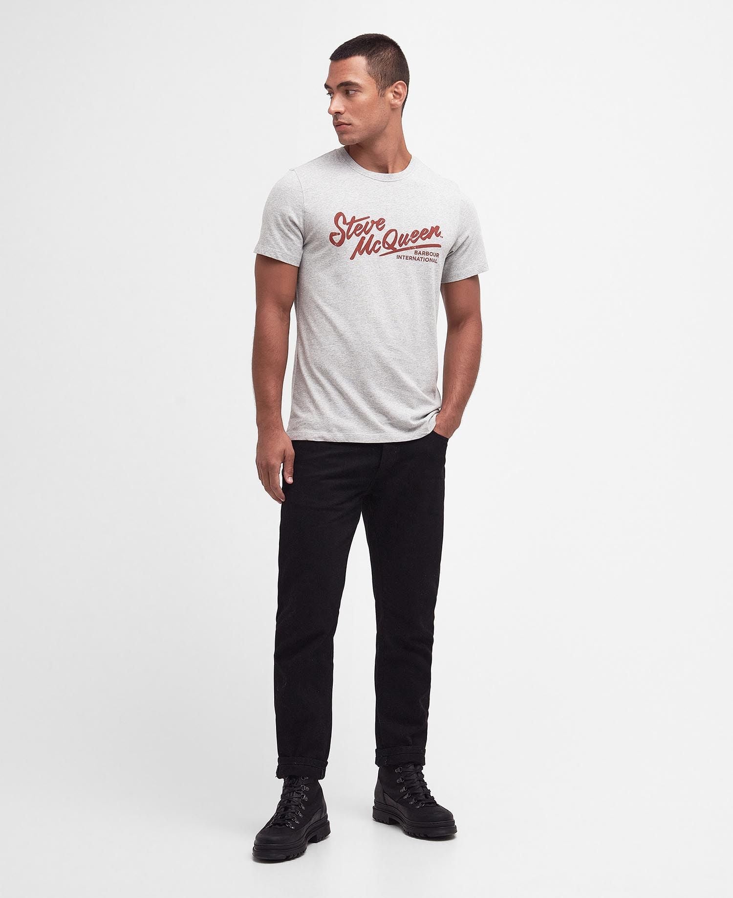 Barbour International Strike T-Shirt Grey Marl