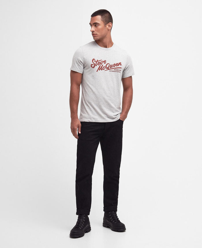 Barbour International Strike T-Shirt Grey Marl