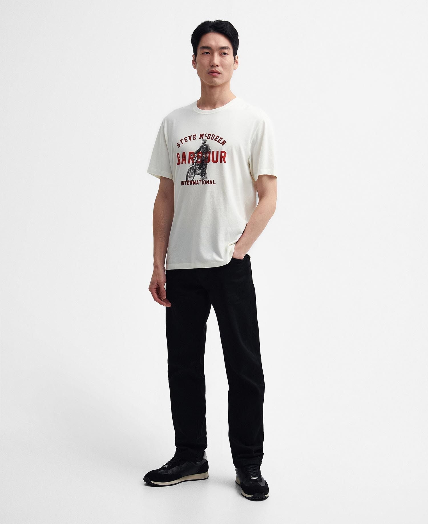 Barbour International Speedway T-Shirt Whisper White
