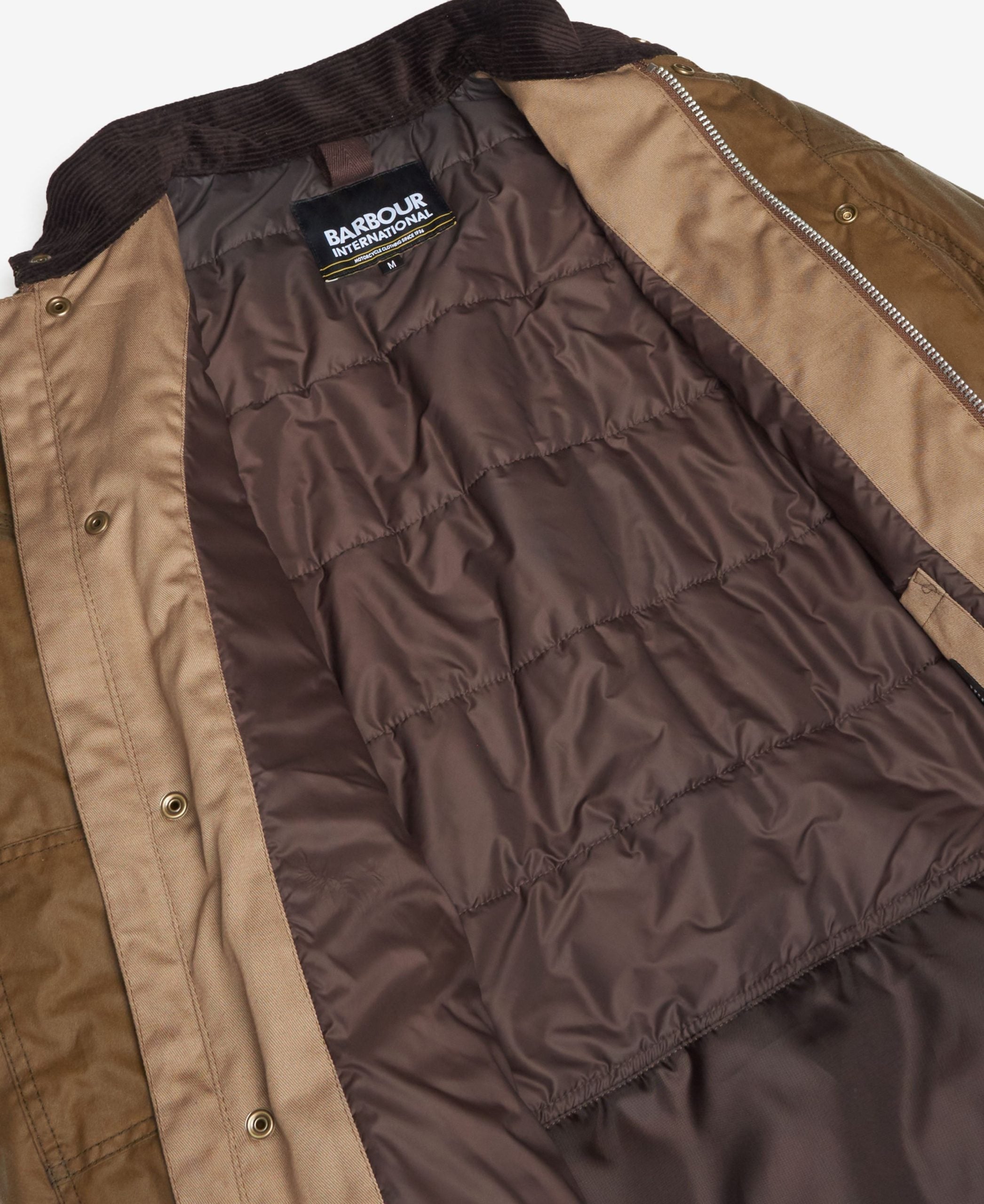Barbour International Winter Lockseam Wax Jacket Sand