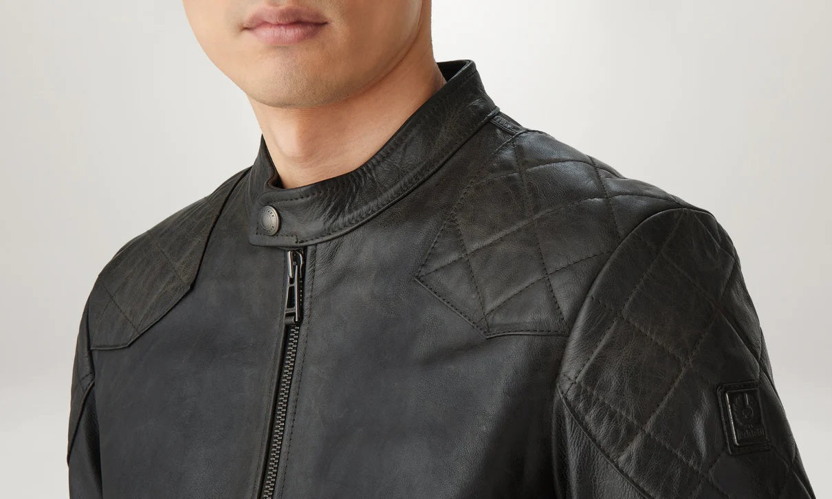 Belstaff Outlaw Jacket Hand Waxed Leather Black