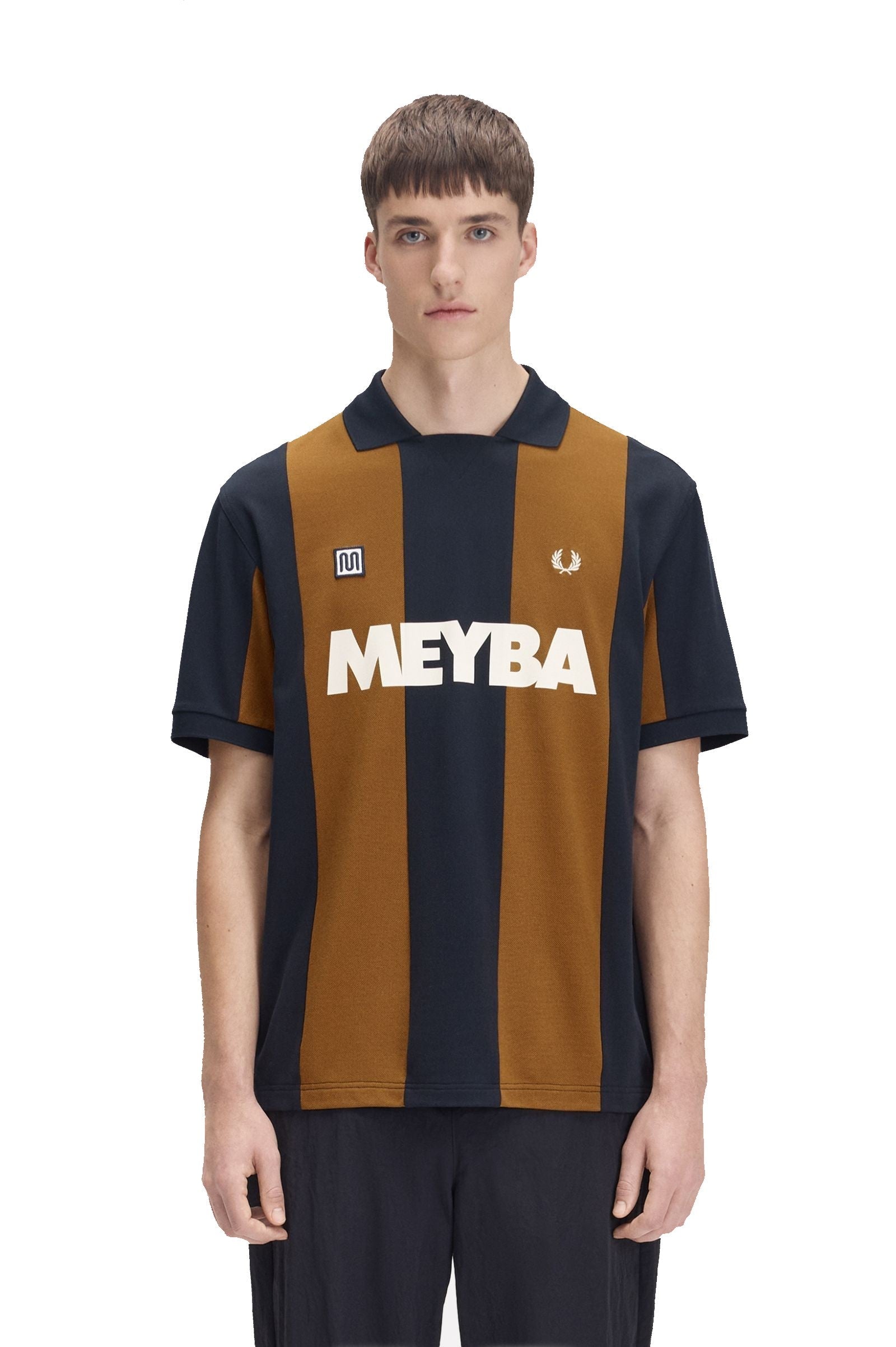 Fred Perry MEYBA Cut And Sew Polo Shirt Navy