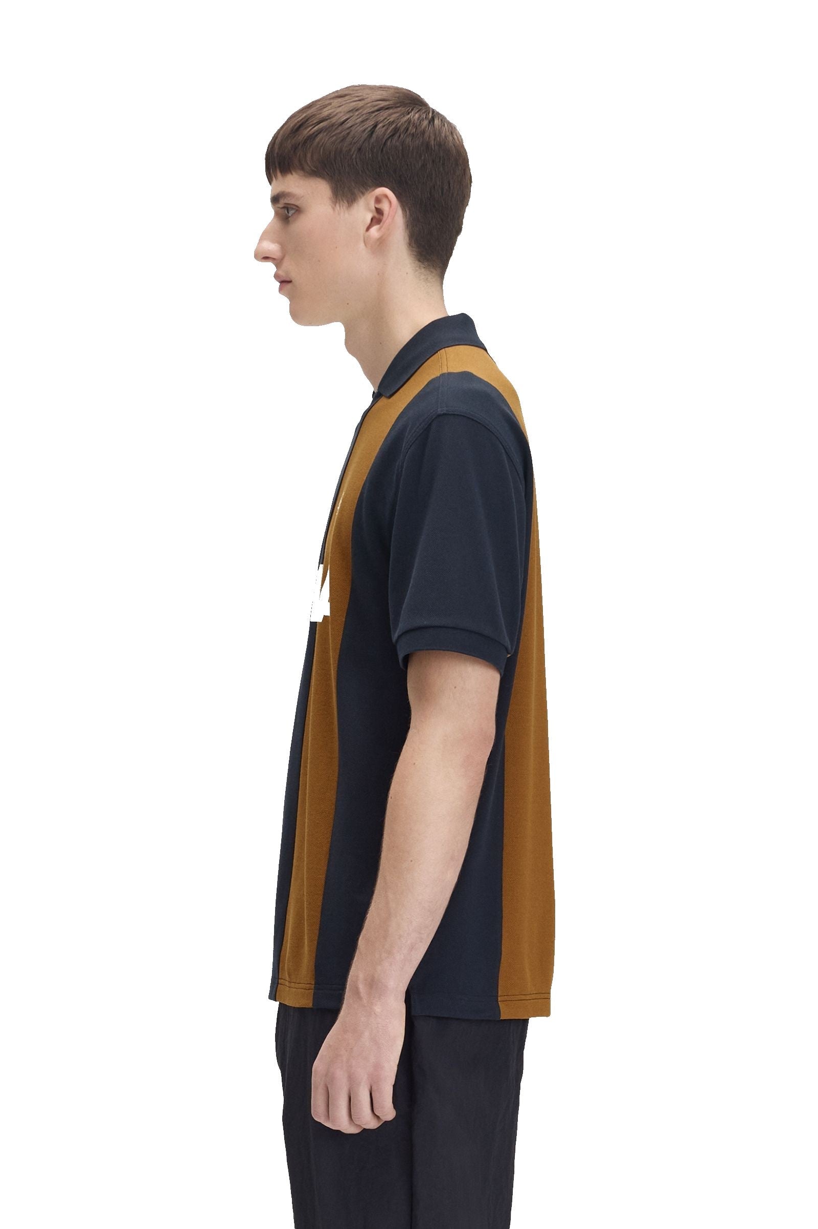 Fred Perry MEYBA Cut And Sew Polo Shirt Navy