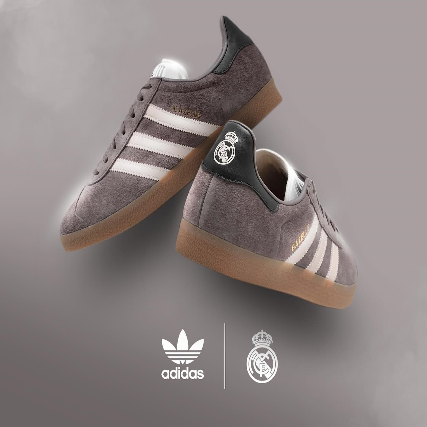 Adidas Gazelle x Real Madrid IH2631 Charcoal/ Putty Mauve/ Gum 4